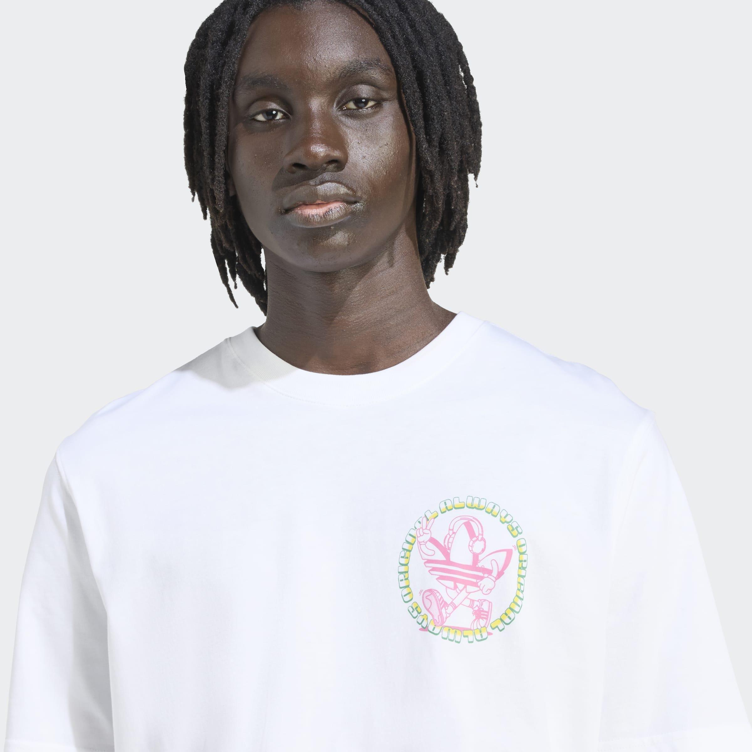 Trefoil Series Loose T-Shirt, White, A901_ONE, large image number 3