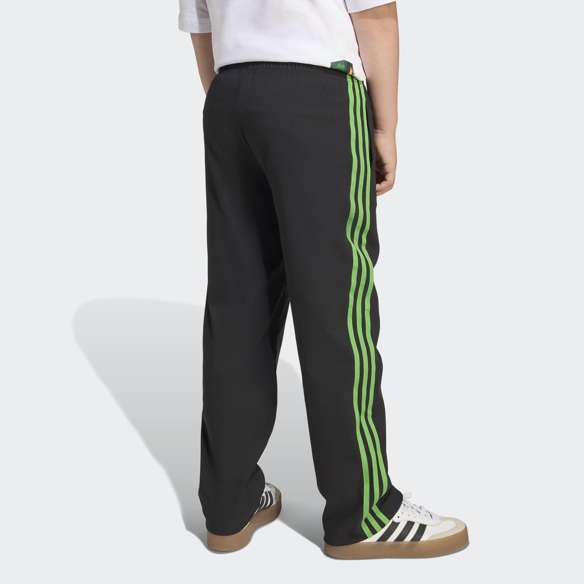 Kids Unisex Adidas X Minecraft Wide Leg Trousers, Black