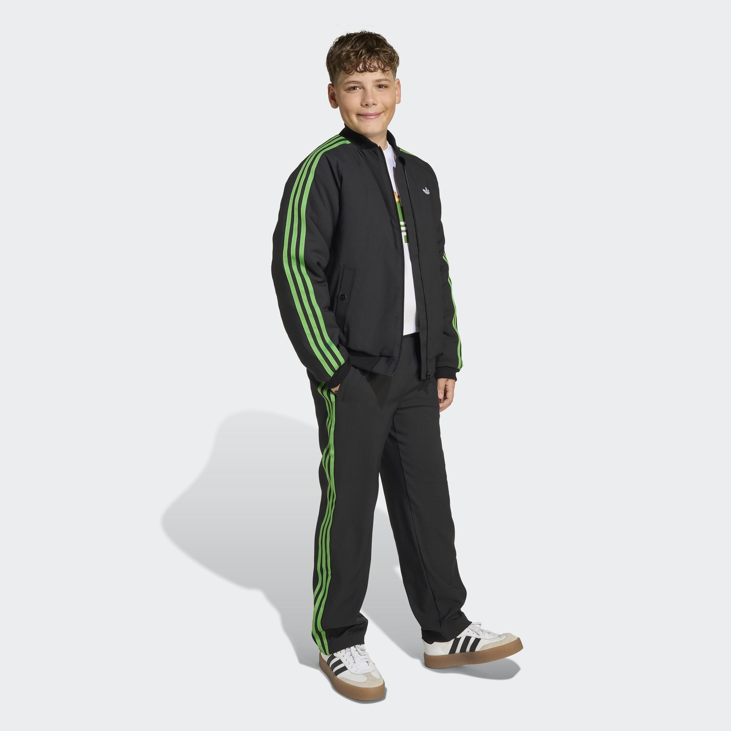 Kids Unisex Adidas X Minecraft Wide Leg Trousers, Black, A901_ONE, large image number 5