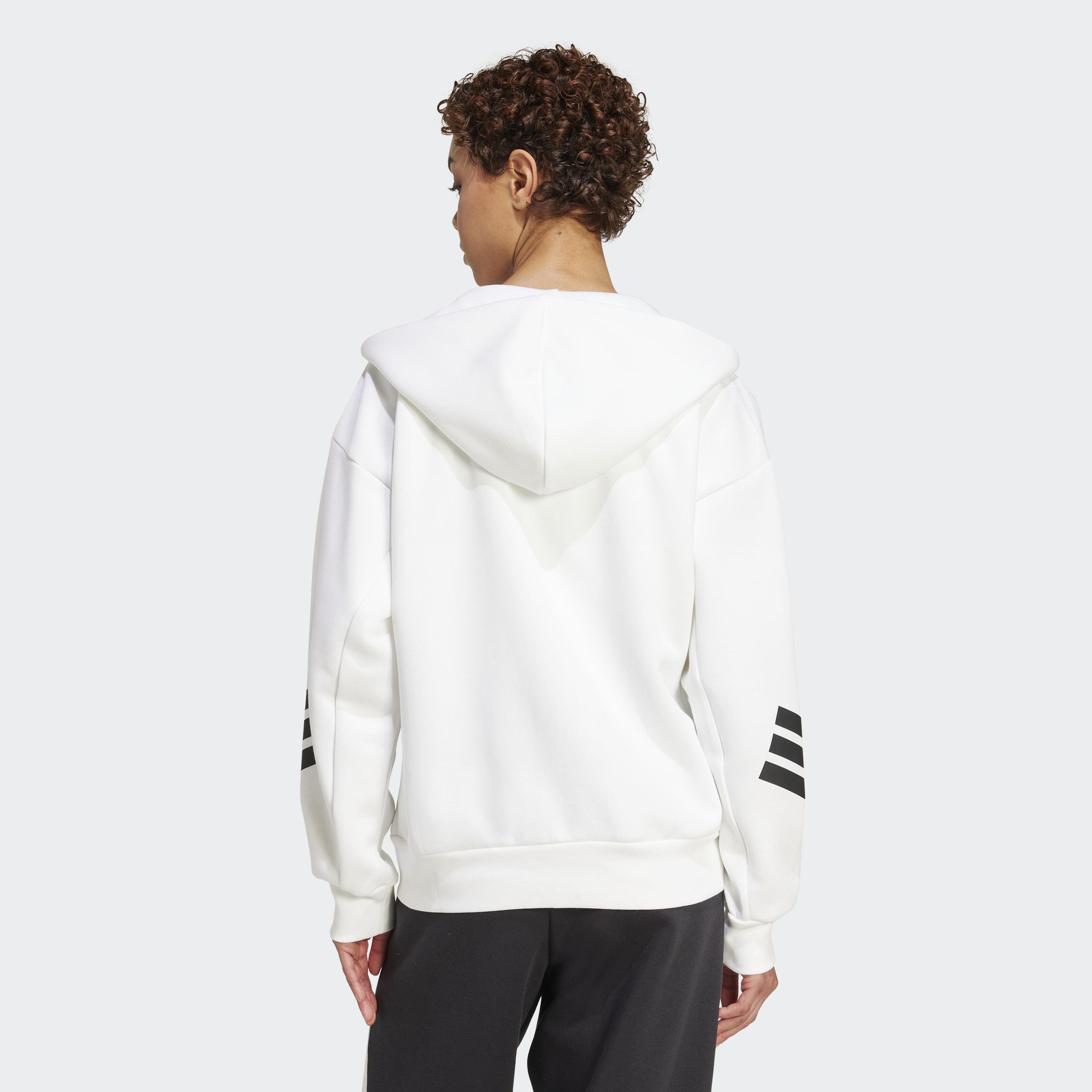 Future Icons 3-Stripes Full-Zip Hoodie, White