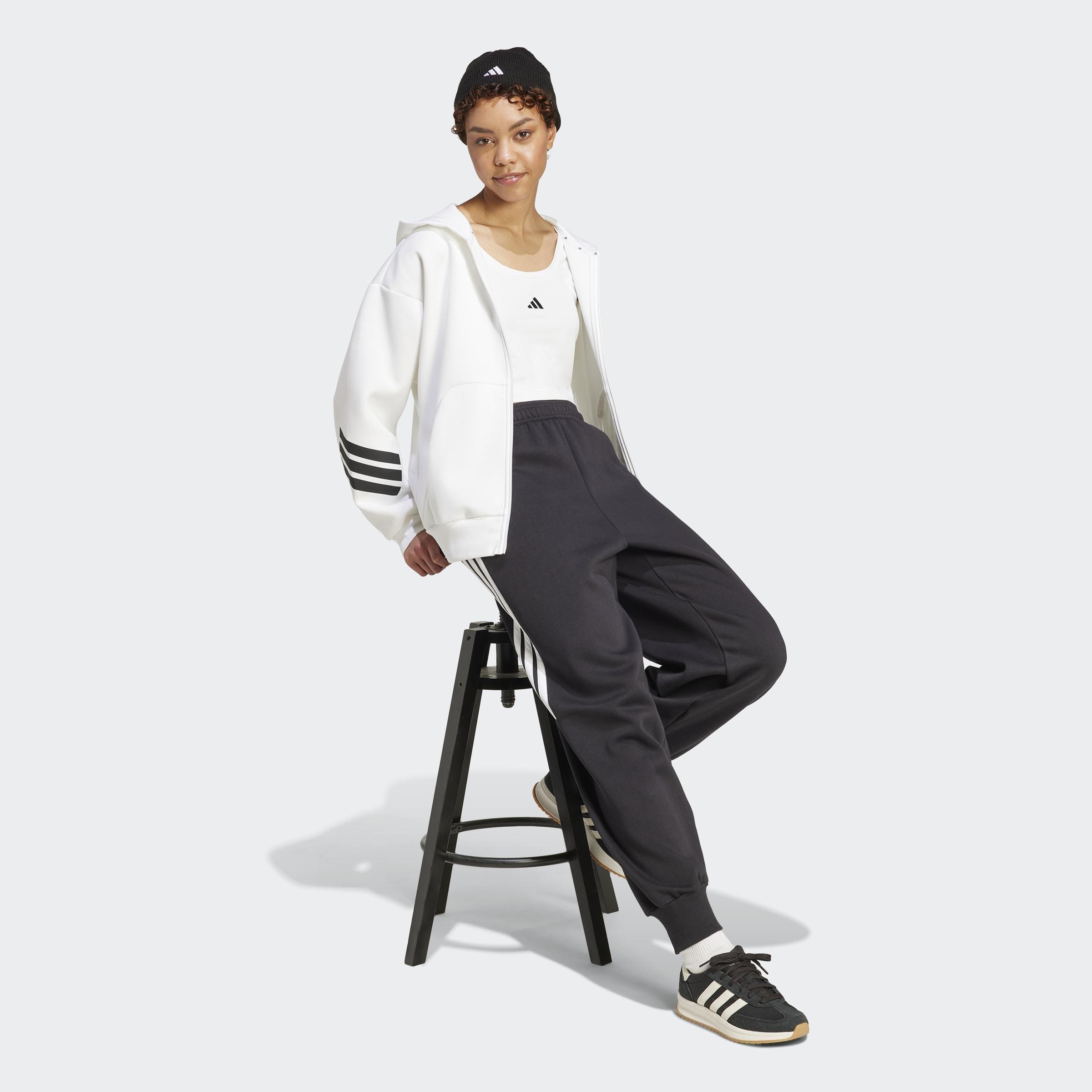 Future Icons 3-Stripes Full-Zip Hoodie, White, A901_ONE, large image number 4