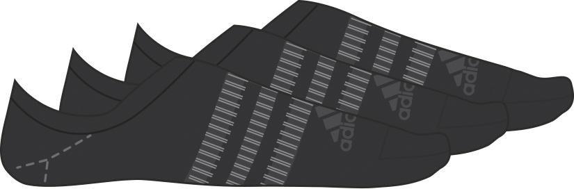 Unisex Thin and Light No-Show Socks 3 Pairs, Black, A901_ONE, medium