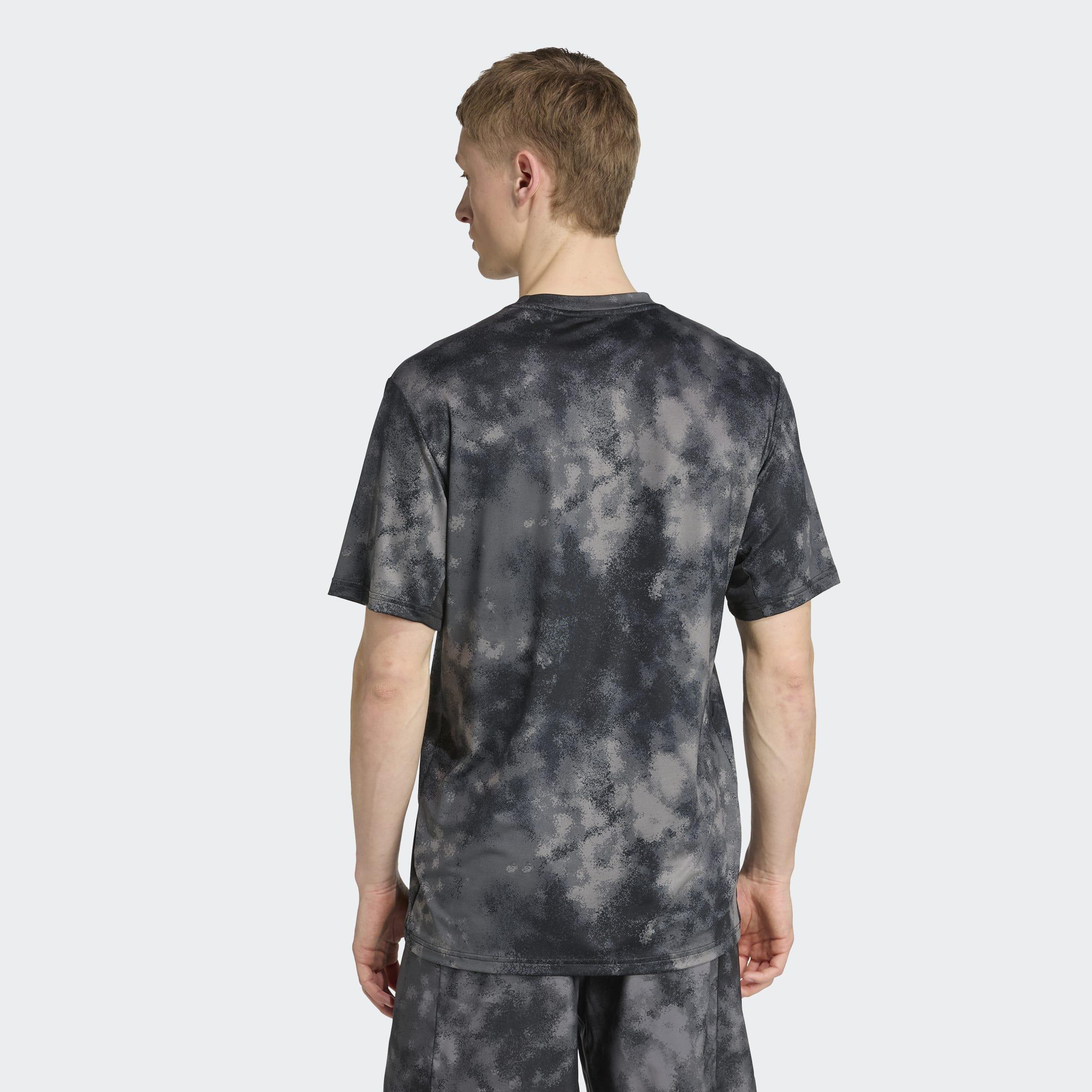 Train Essentials Seasonal All Over Print T-Shirt, Black, A901_ONE, medium