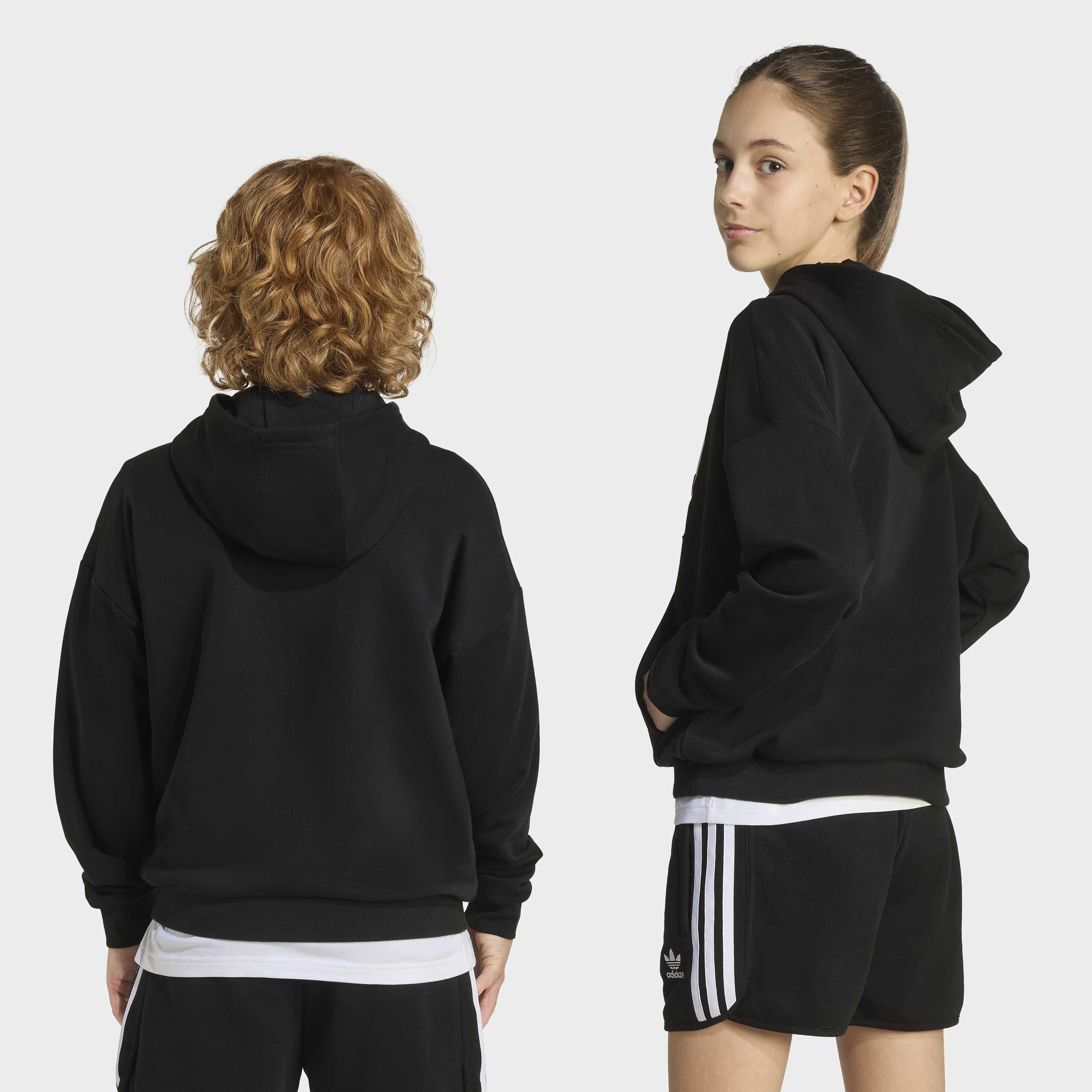 Kids Unisex Hoodie, Black, A901_ONE, large image number 1