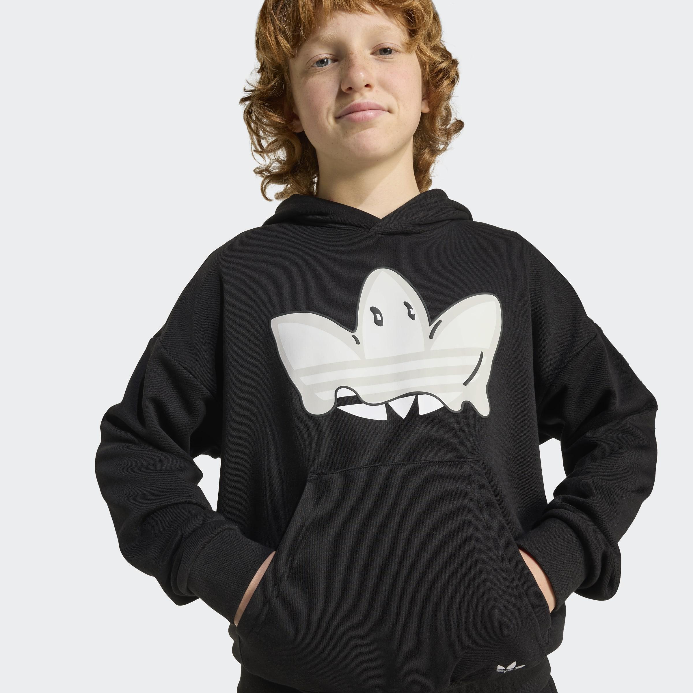 Kids Unisex Hoodie, Black, A901_ONE, large image number 4