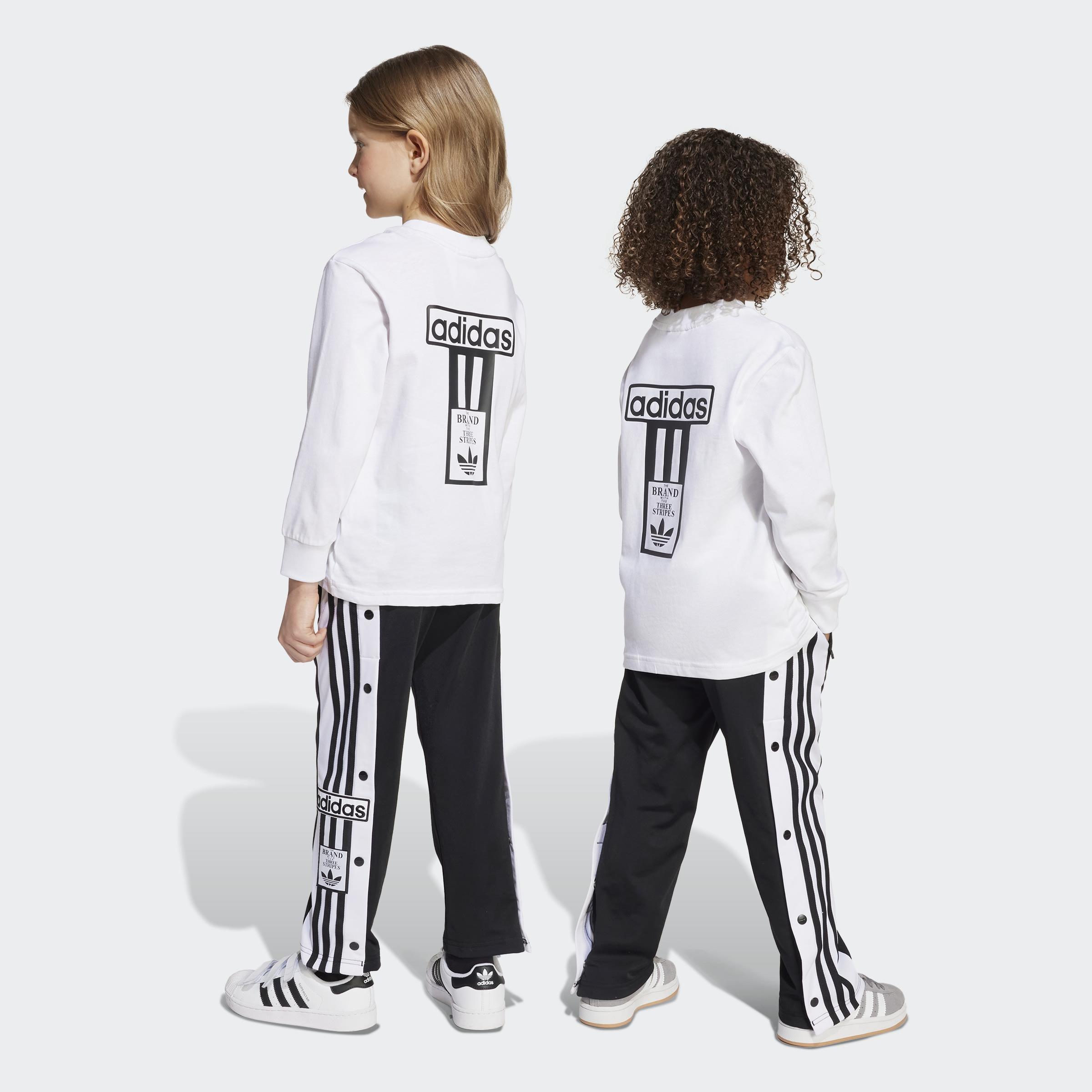 Kids Unisex Adibreak Long Sleeve Tee Set, Black