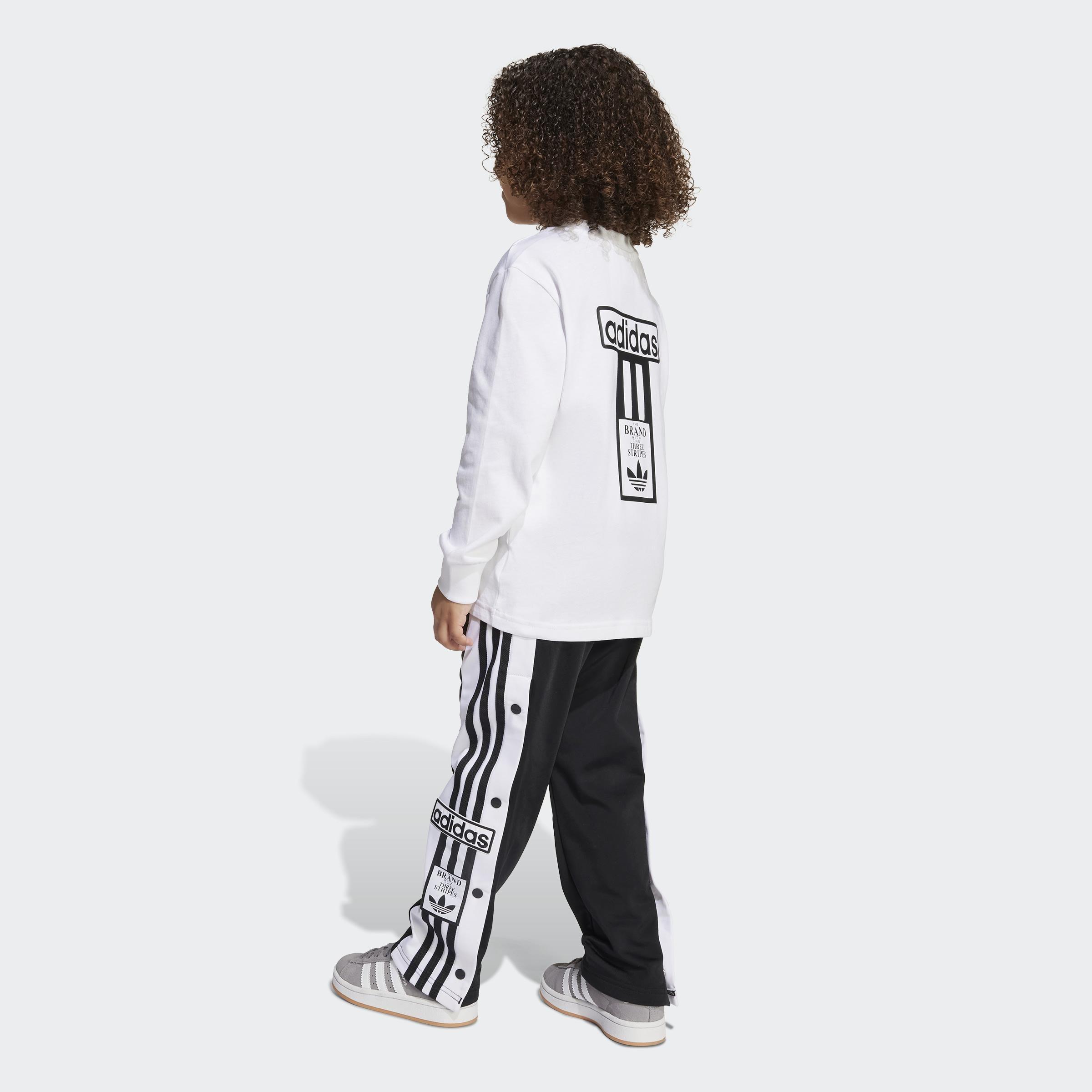 Kids Unisex Adibreak Long Sleeve Tee Set, Black
