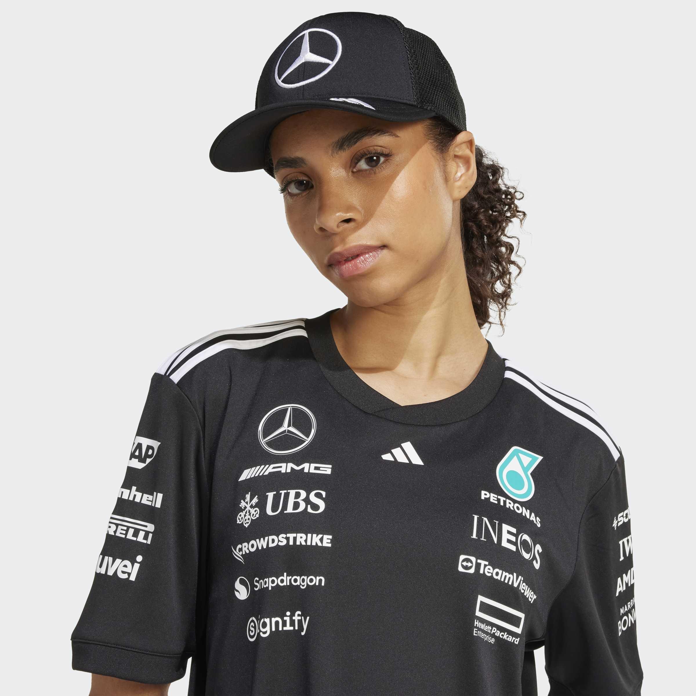 Unisex Mercedes - AMG Petronas Formula One Team Snapback Star Trucker Cap, Black, A901_ONE, large image number 5