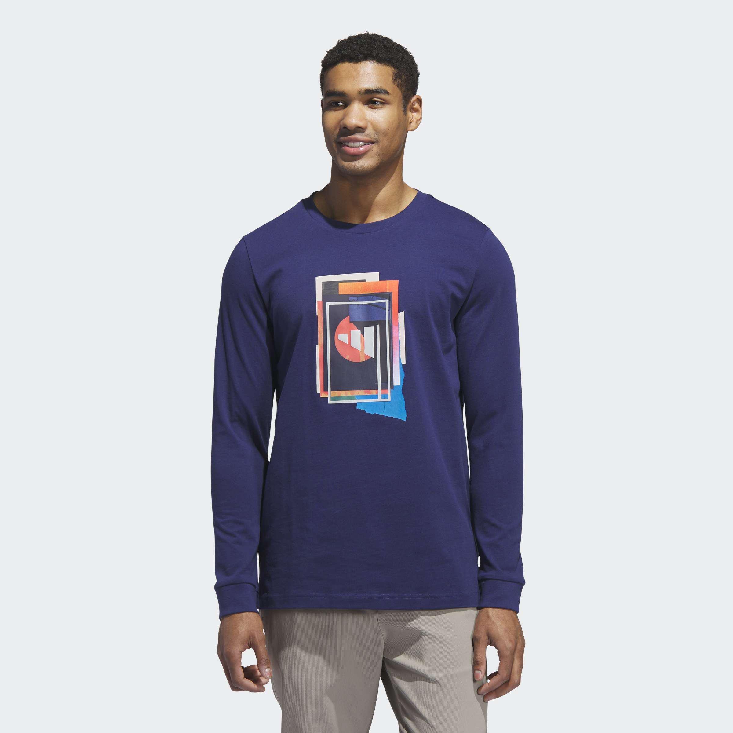 Beyond The Course Graphic Long Sleeve T-Shirt, Blue, A901_ONE, large image number 5