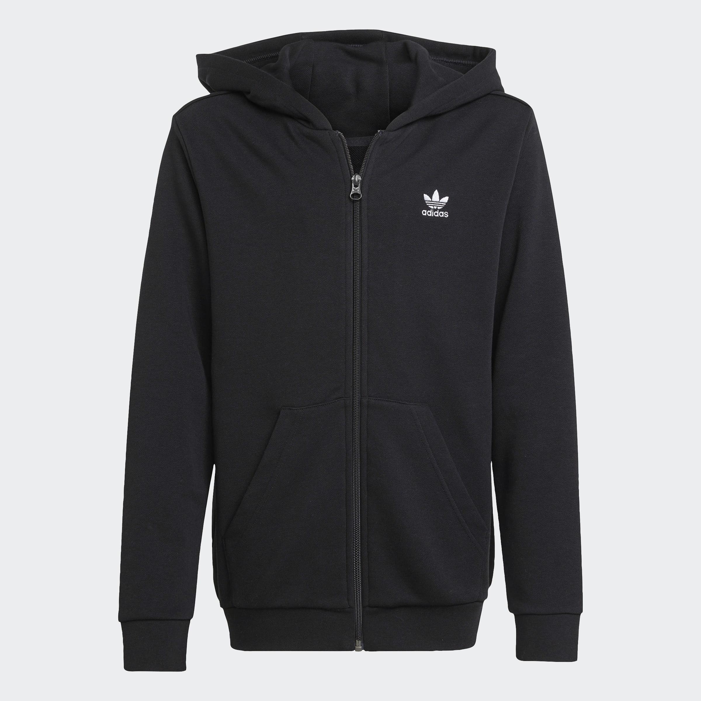 Kids Unisex Full-Zip Hoodie, Black