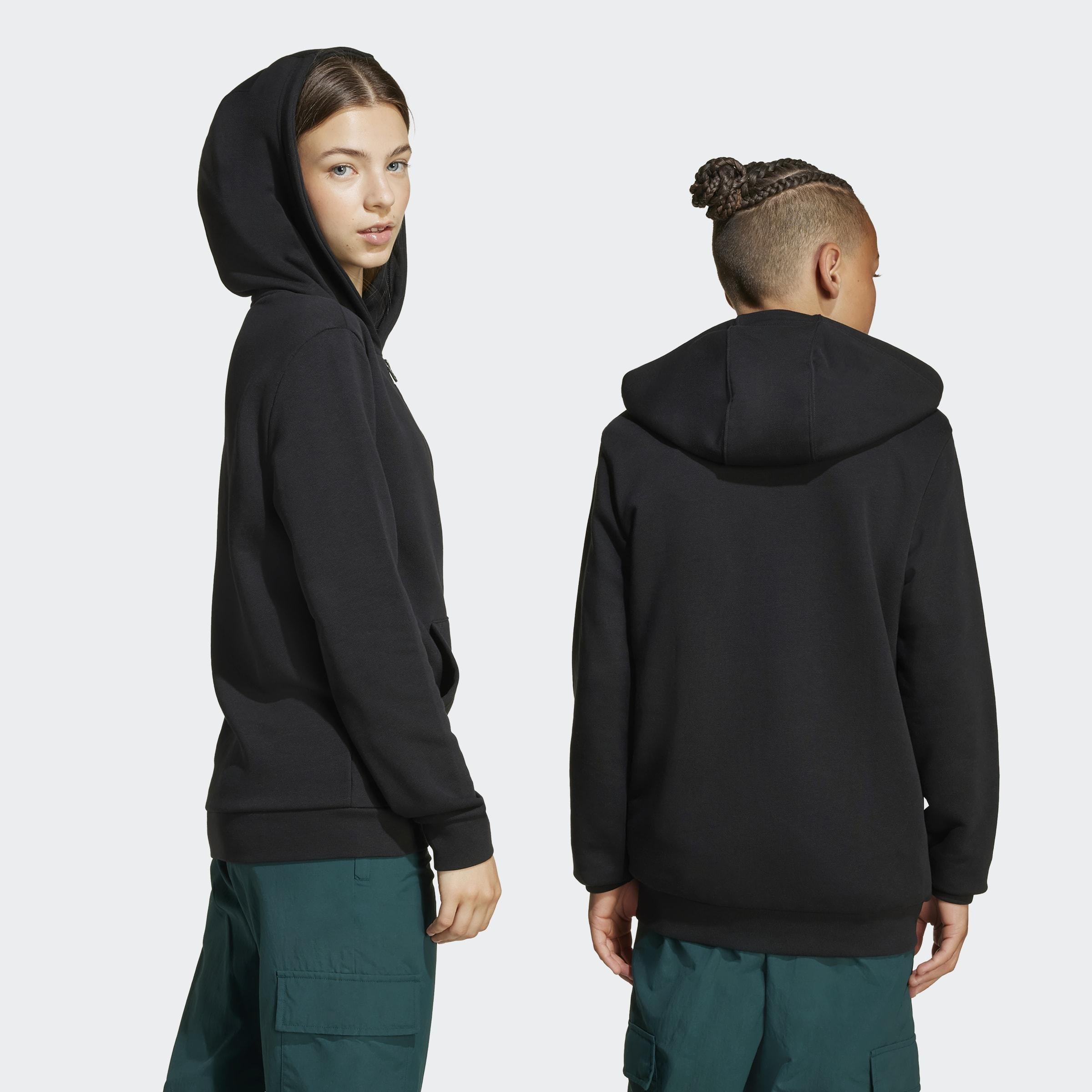 Kids Unisex Full-Zip Hoodie, Black