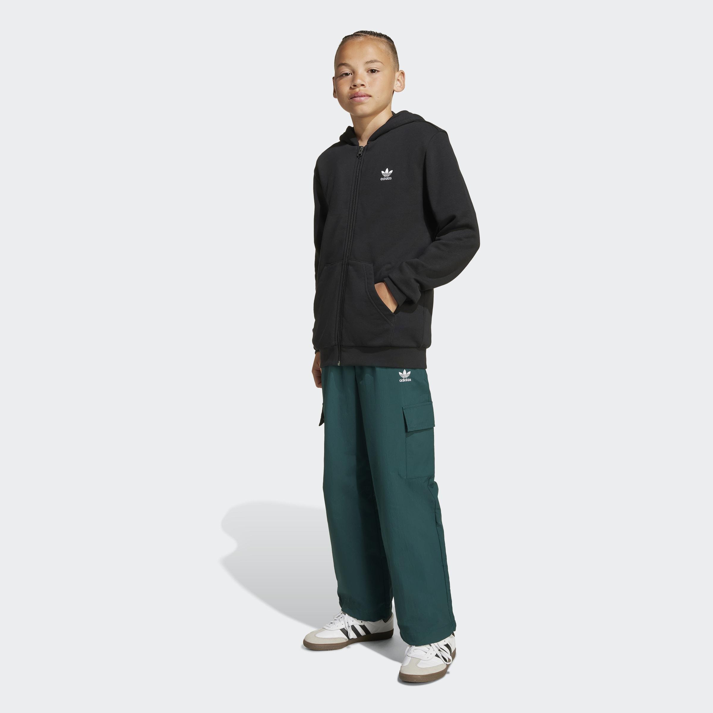 Kids Unisex Full-Zip Hoodie, Black, A901_ONE, large image number 6