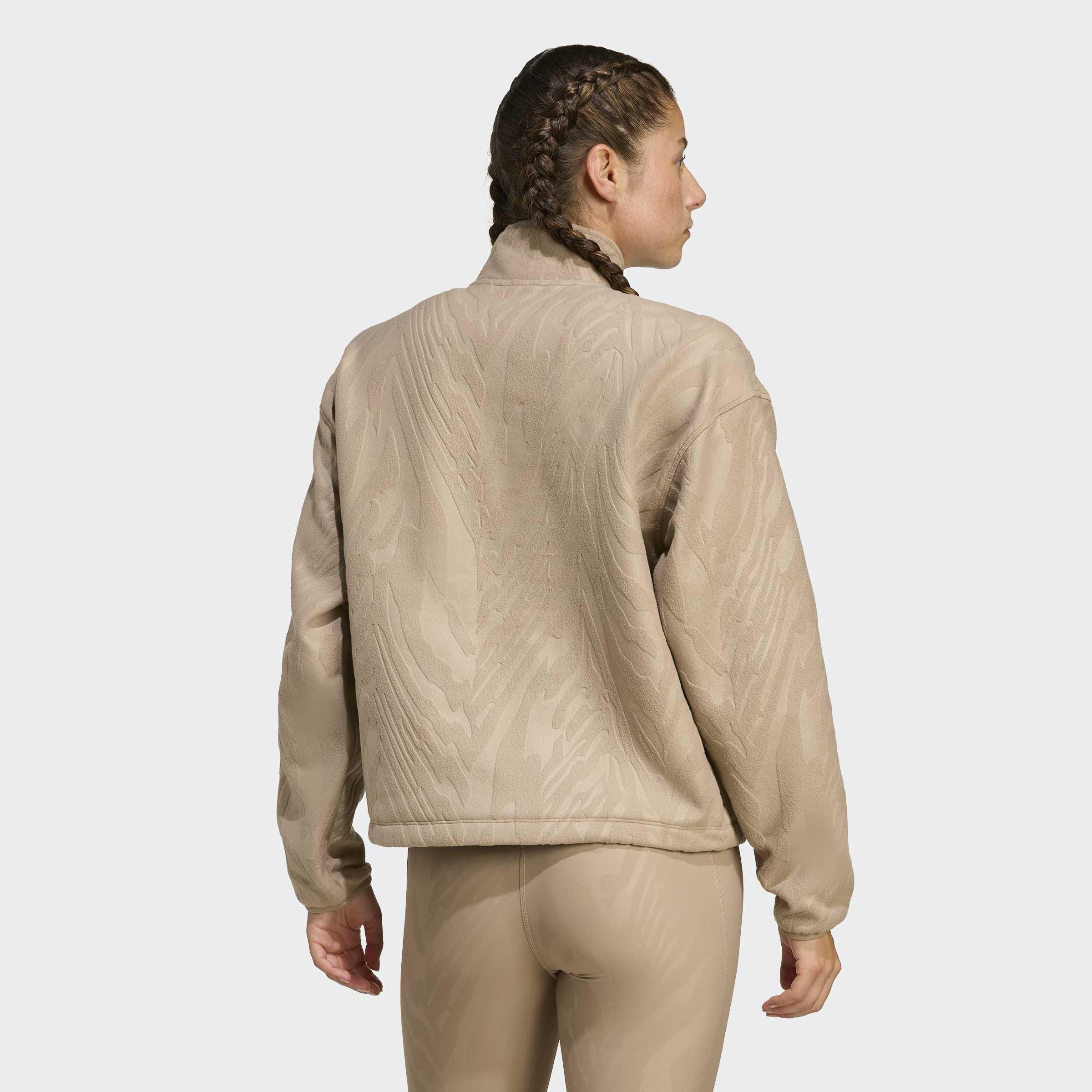 Aop Polar Fleece Sweatshirt, Brown, A901_ONE, large image number 1