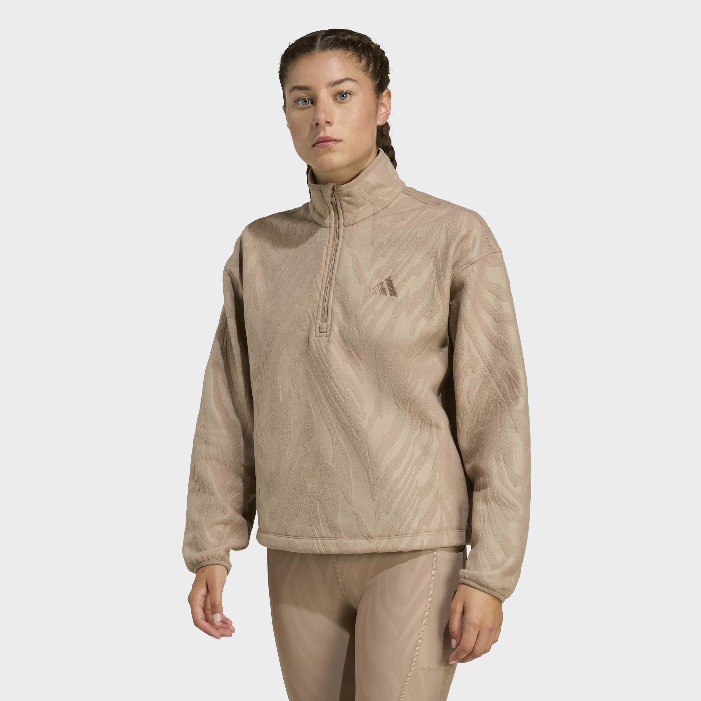 Aop Polar Fleece Sweatshirt, Brown, A901_ONE, large image number 4