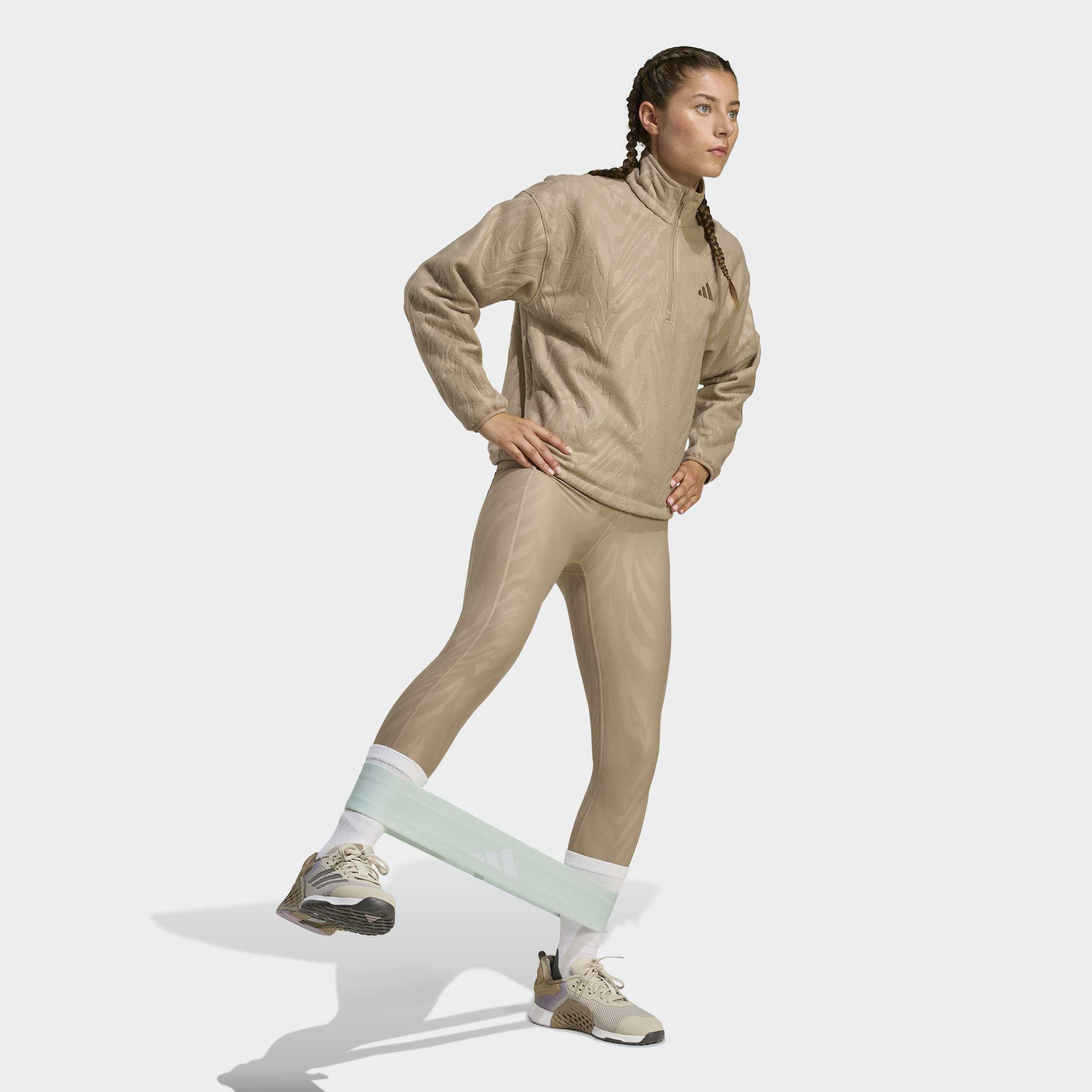 Aop Polar Fleece Sweatshirt, Brown, A901_ONE, large image number 5