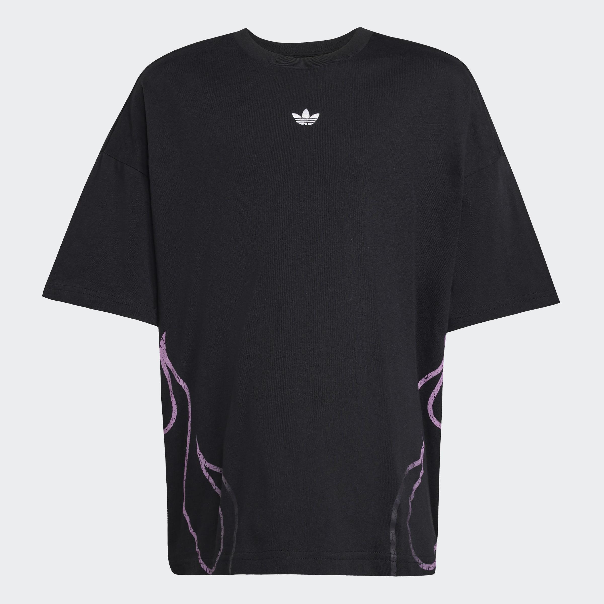 Kids Unisex Flames T-Shirt, Black, A901_ONE, large image number 0