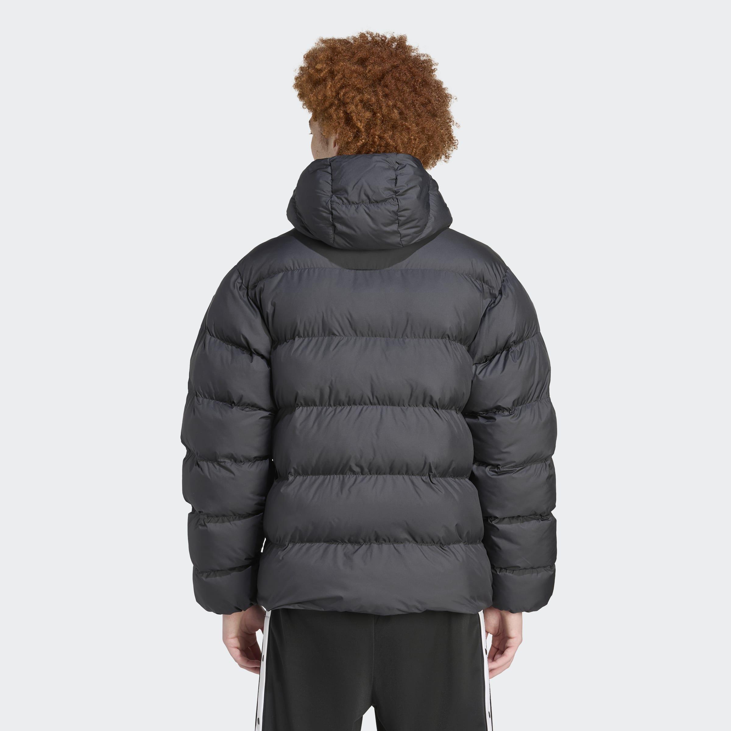 Tonal Hooded Puffer Jacket, Black