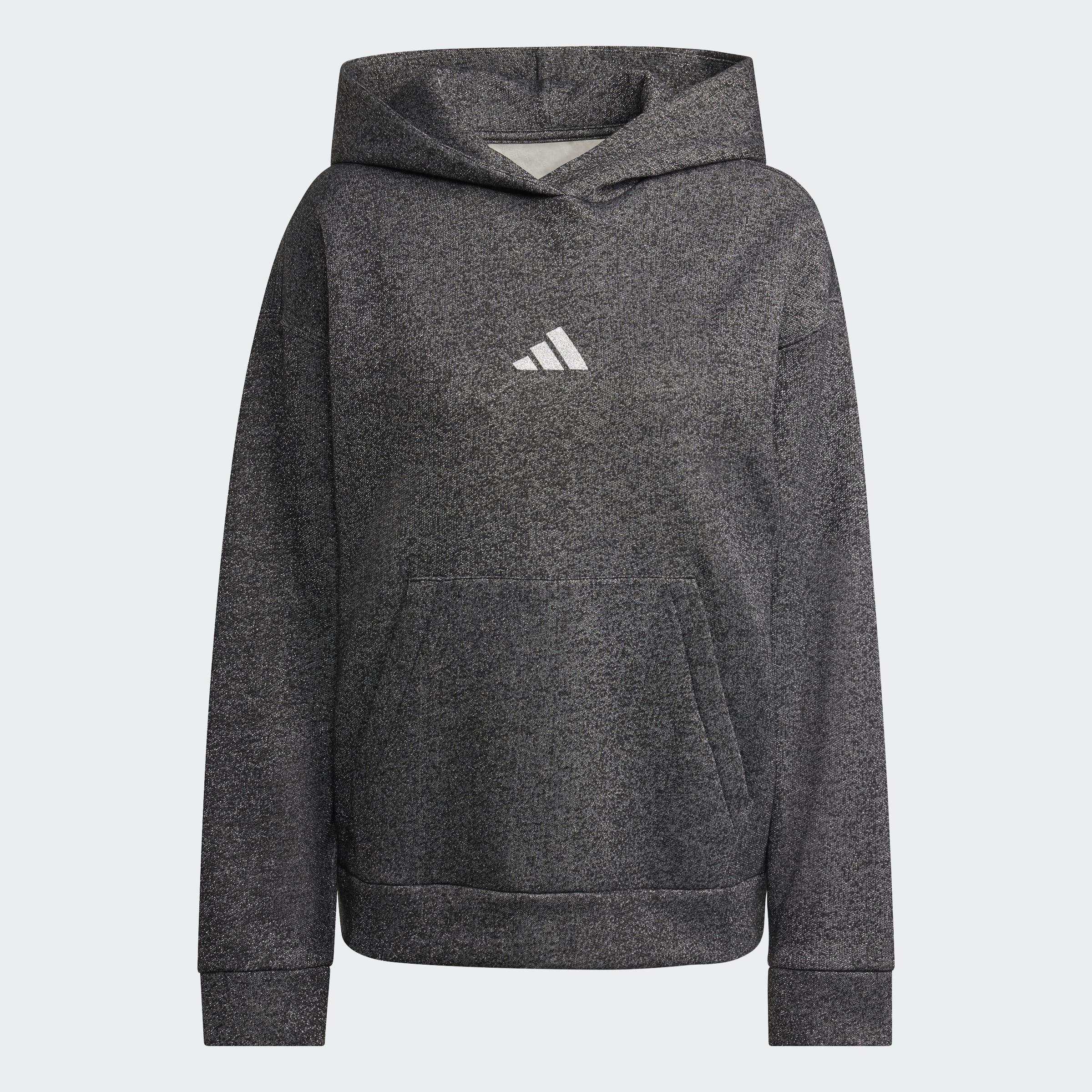 All SZN Holiday Glitter Fleece Loose Hoodie, Black, A901_ONE, large image number 0