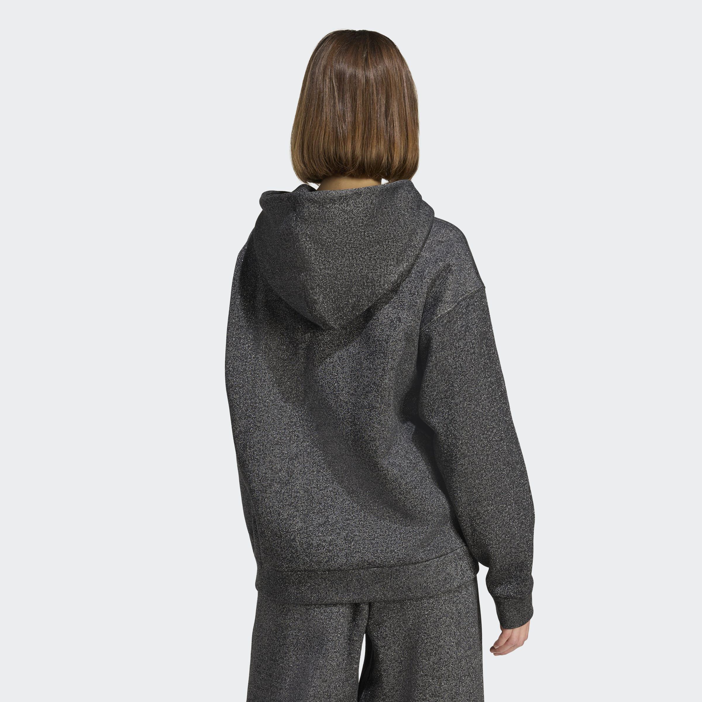 All SZN Holiday Glitter Fleece Loose Hoodie, Black, A901_ONE, large image number 1