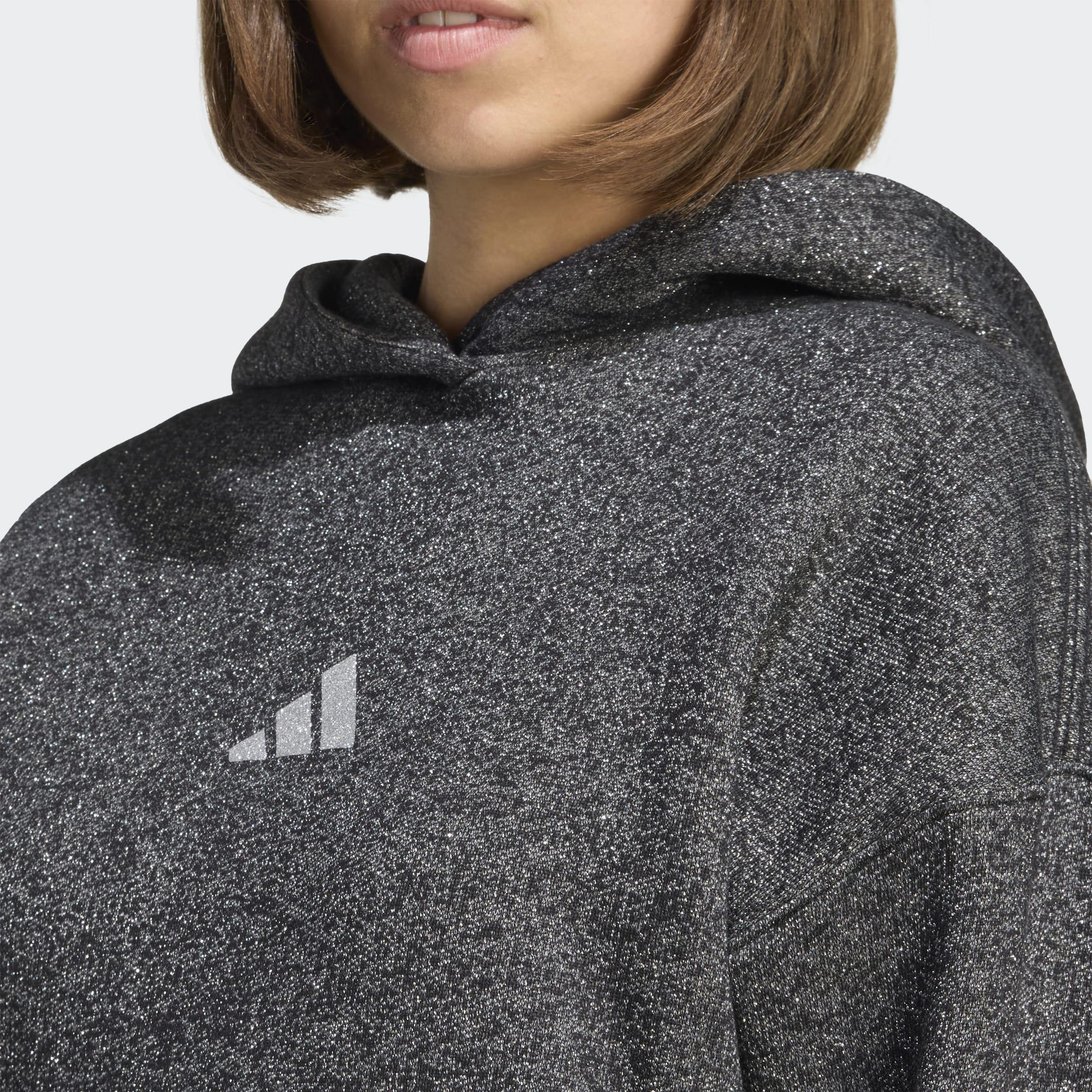All SZN Holiday Glitter Fleece Loose Hoodie, Black, A901_ONE, large image number 2
