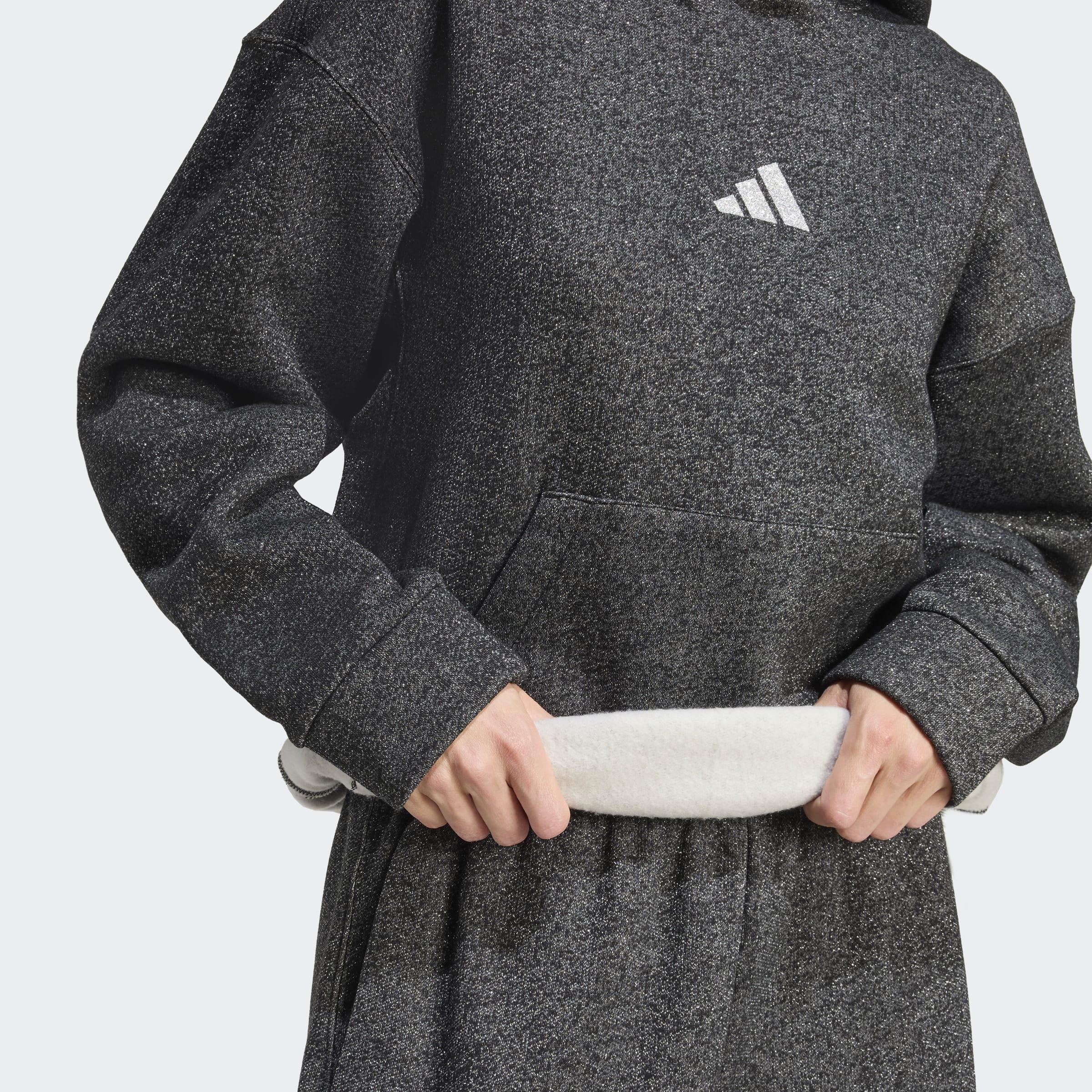 All SZN Holiday Glitter Fleece Loose Hoodie, Black, A901_ONE, large image number 3