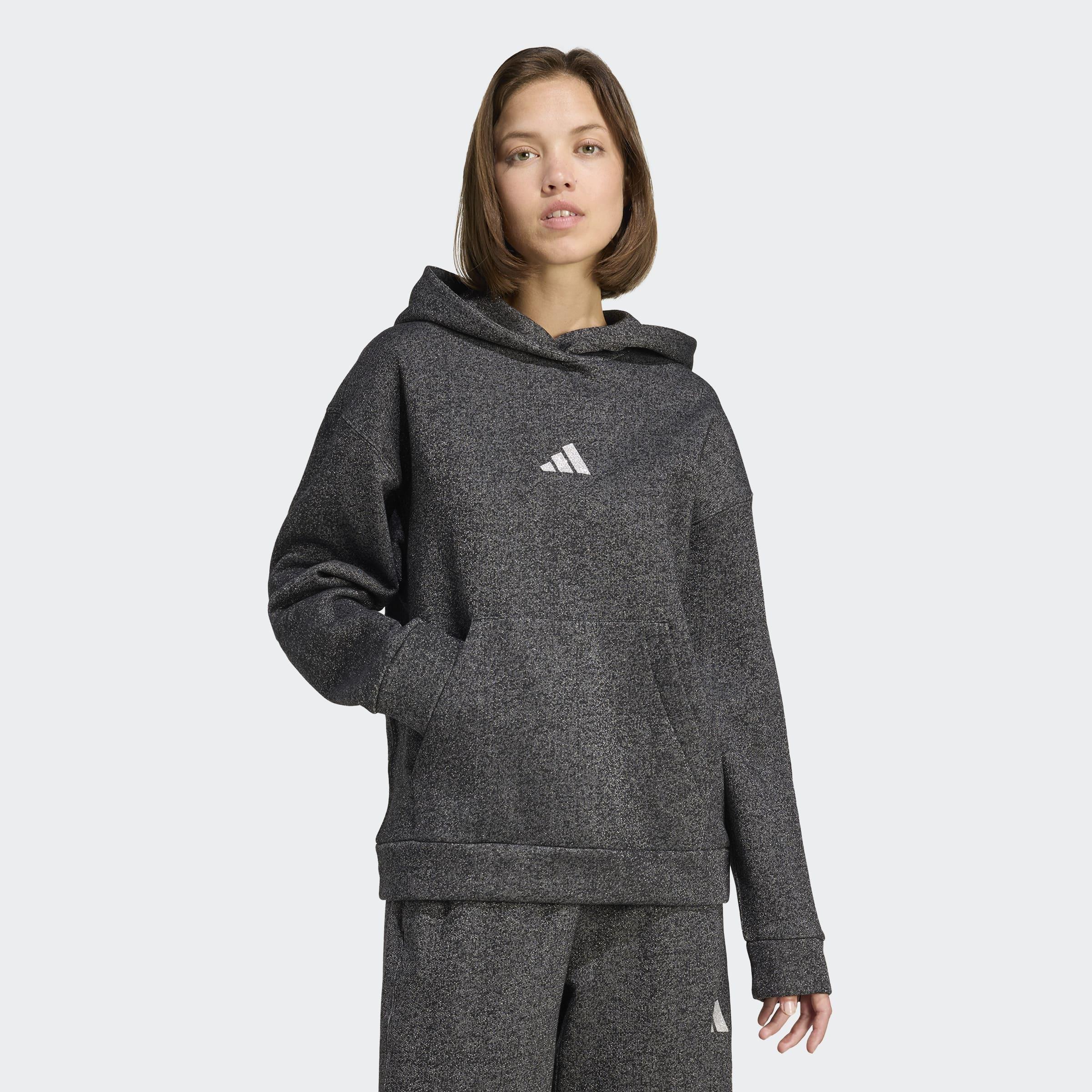 All SZN Holiday Glitter Fleece Loose Hoodie, Black, A901_ONE, large image number 4