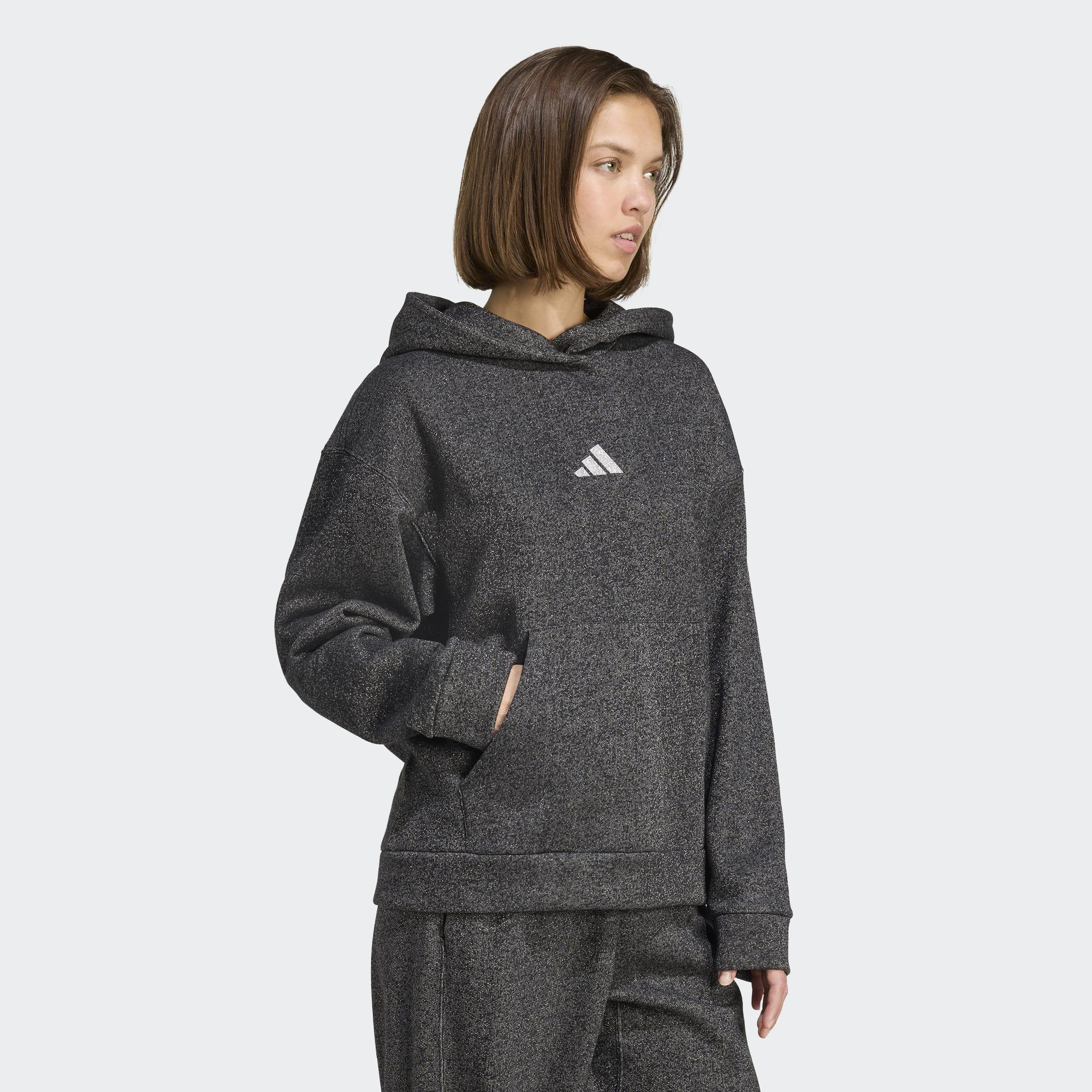All SZN Holiday Glitter Fleece Loose Hoodie, Black, A901_ONE, large image number 5