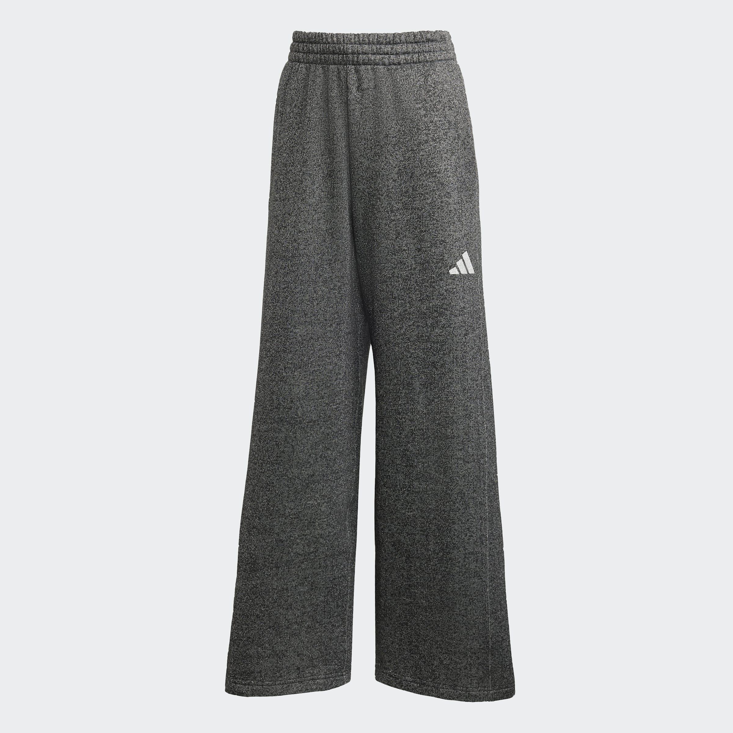 All SZN Holiday Glitter Fleece Loose Joggers, Black