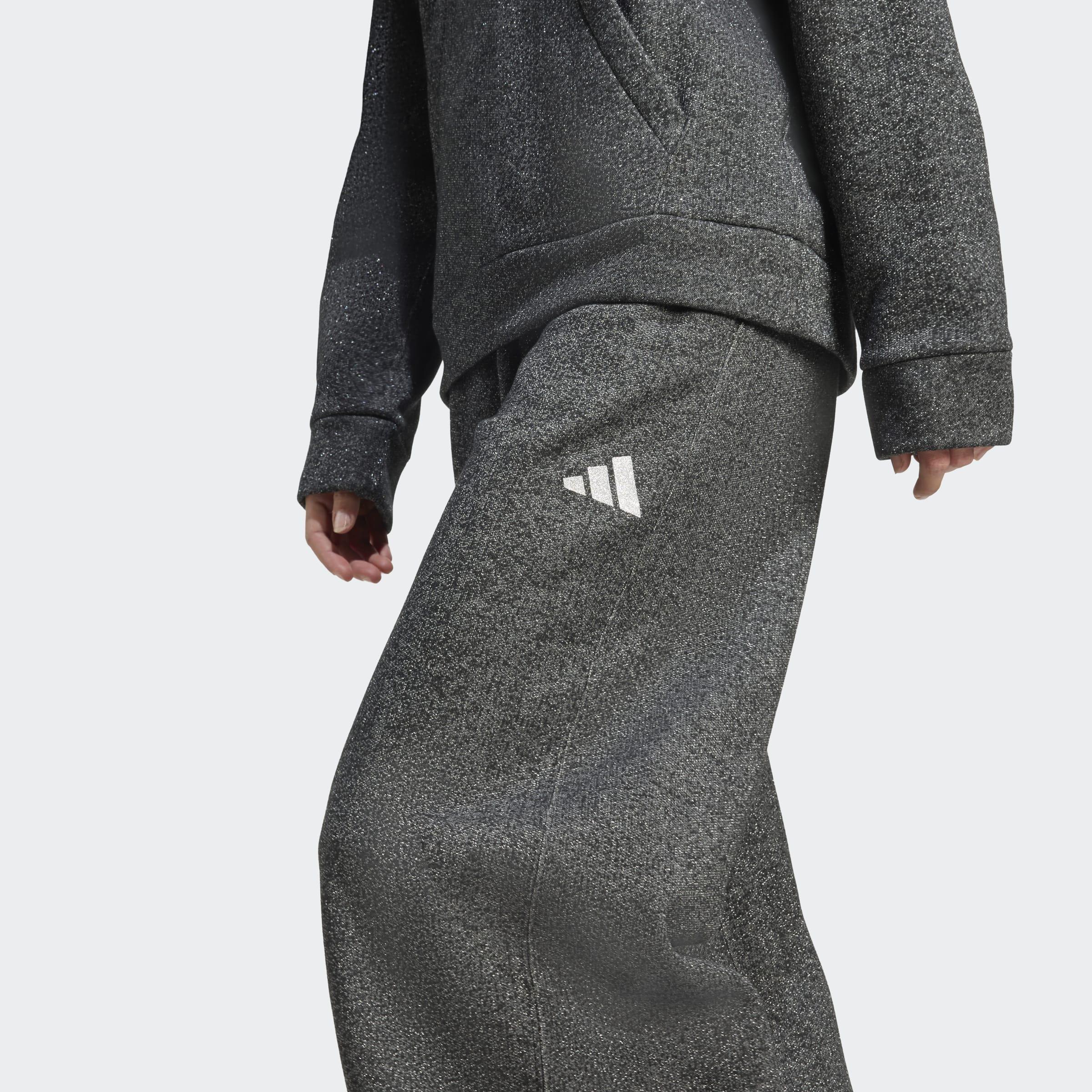 All SZN Holiday Glitter Fleece Loose Joggers, Black, A901_ONE, large image number 3