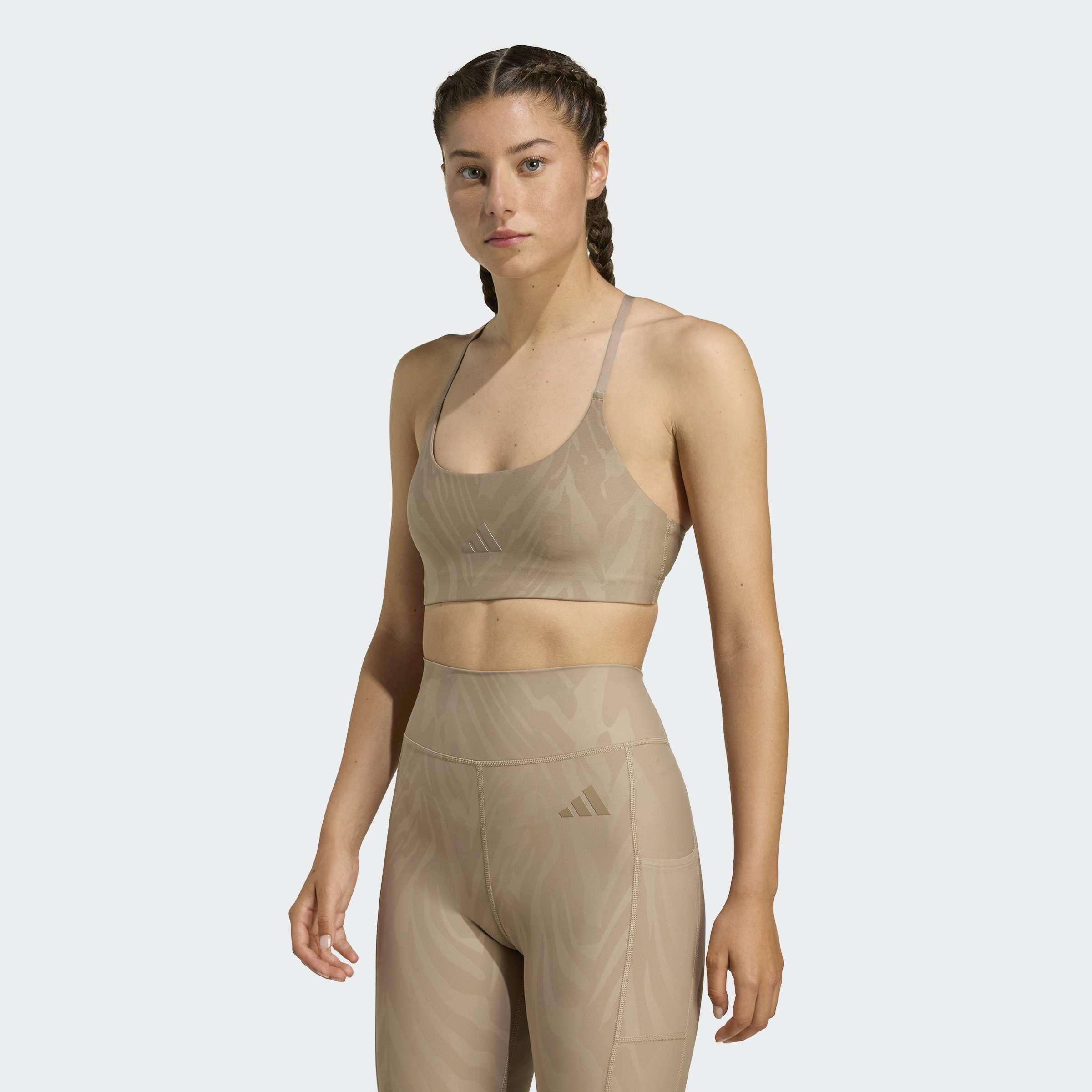 Powerimpact Light-Support Aop Bra, Brown, A901_ONE, large image number 5