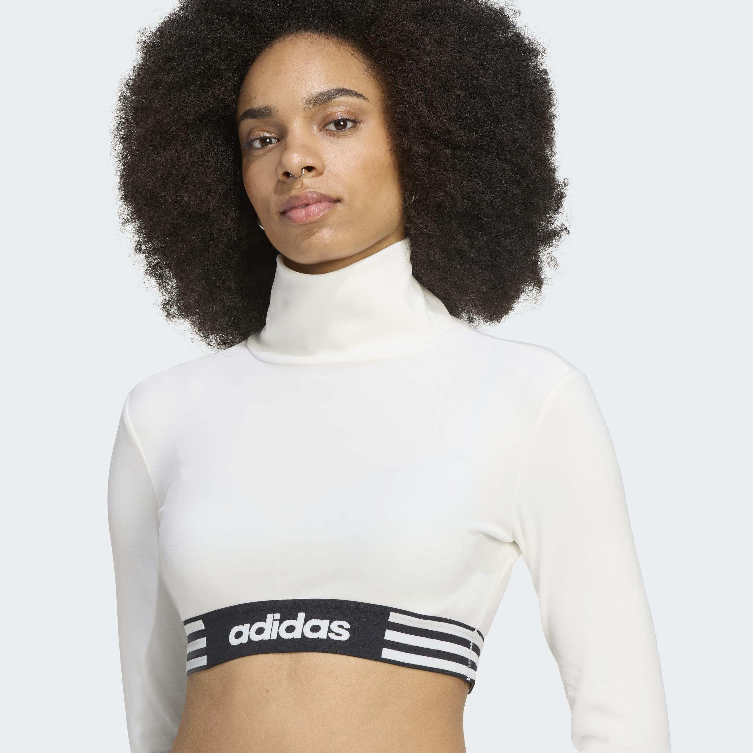 Winterized LS Crop Long-Sleeve Top, White, A901_ONE, large image number 2