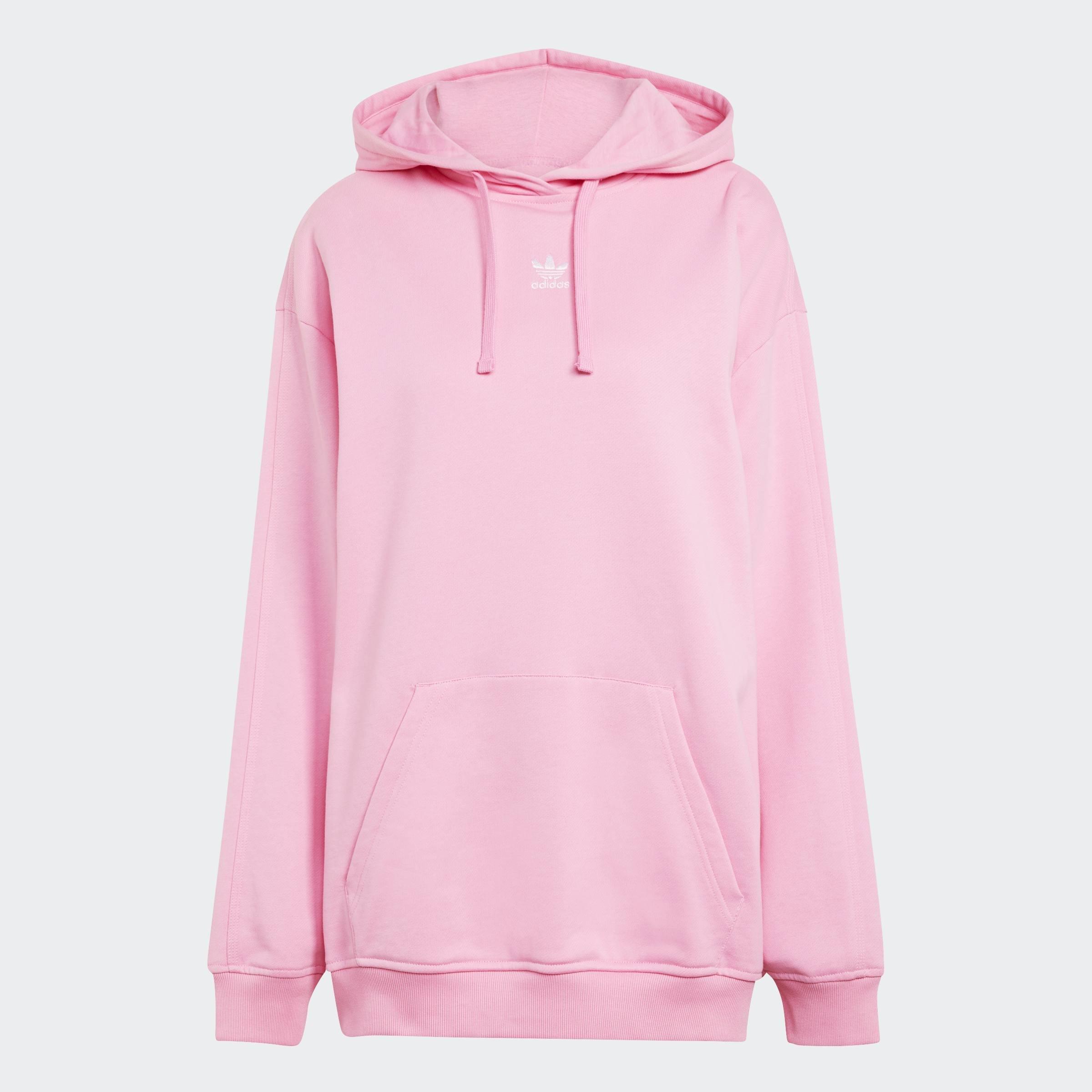 Essentials Loose French Terry Hoodie, Pink