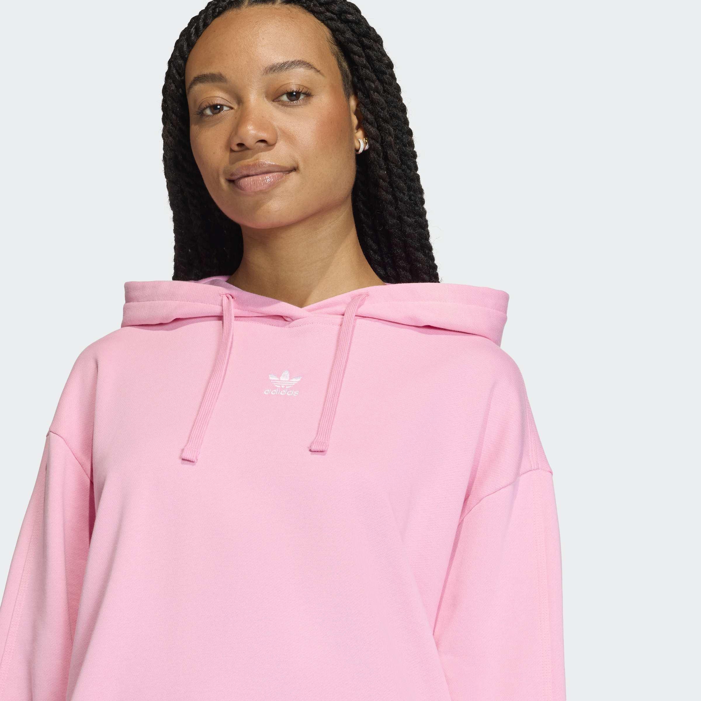 Essentials Loose French Terry Hoodie, Pink, A901_ONE, large image number 2