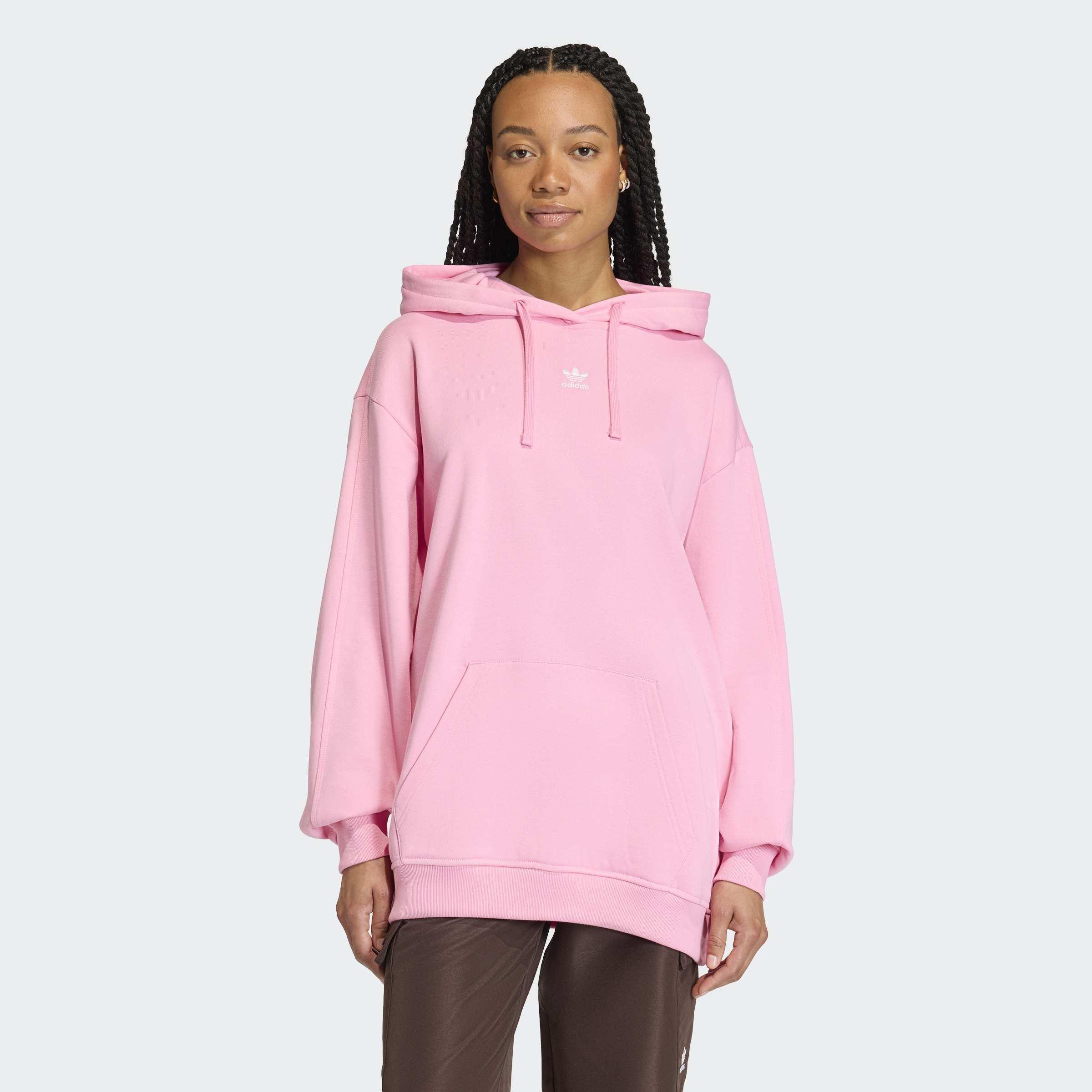 Essentials Loose French Terry Hoodie, Pink, A901_ONE, large image number 4