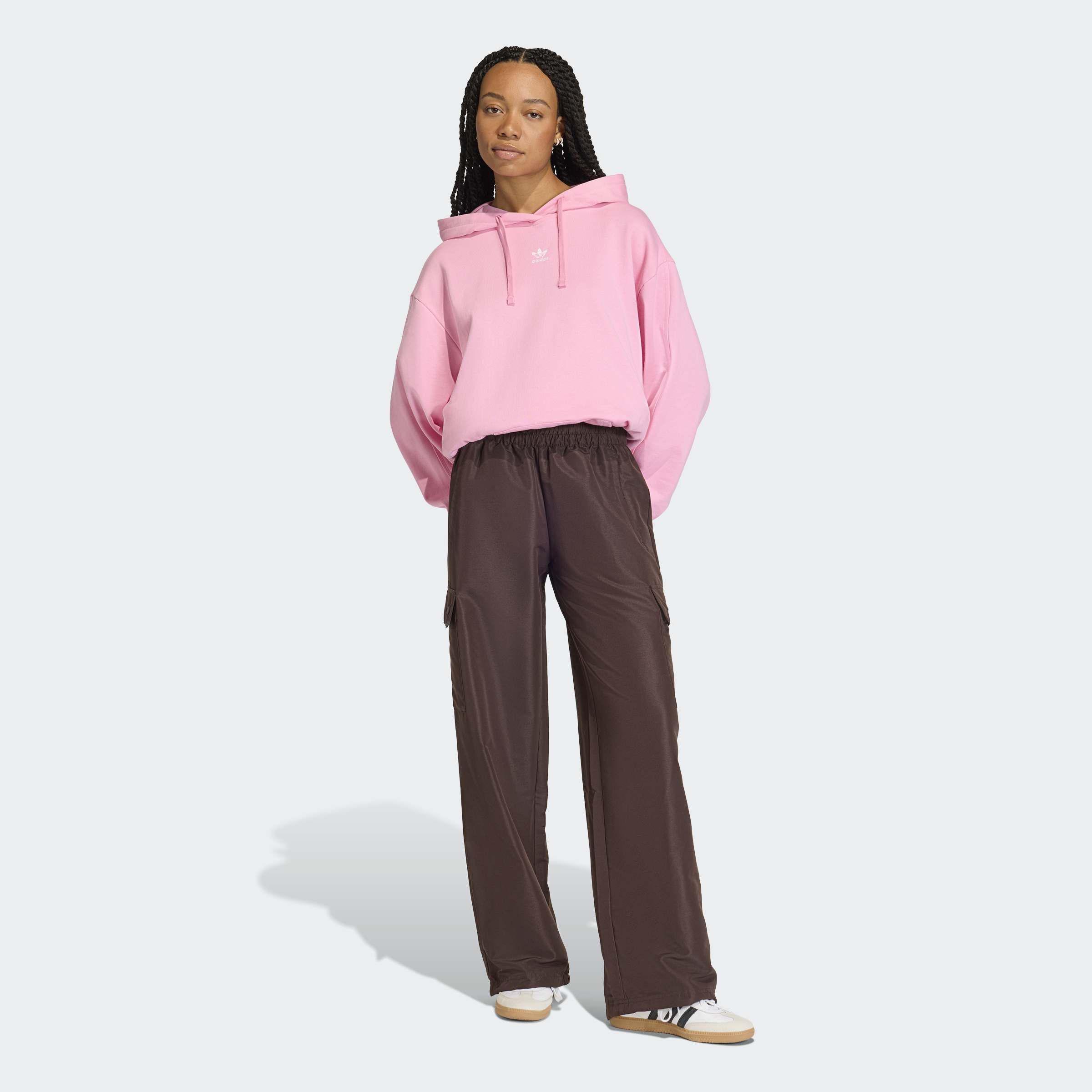 Essentials Loose French Terry Hoodie, Pink, A901_ONE, large image number 5