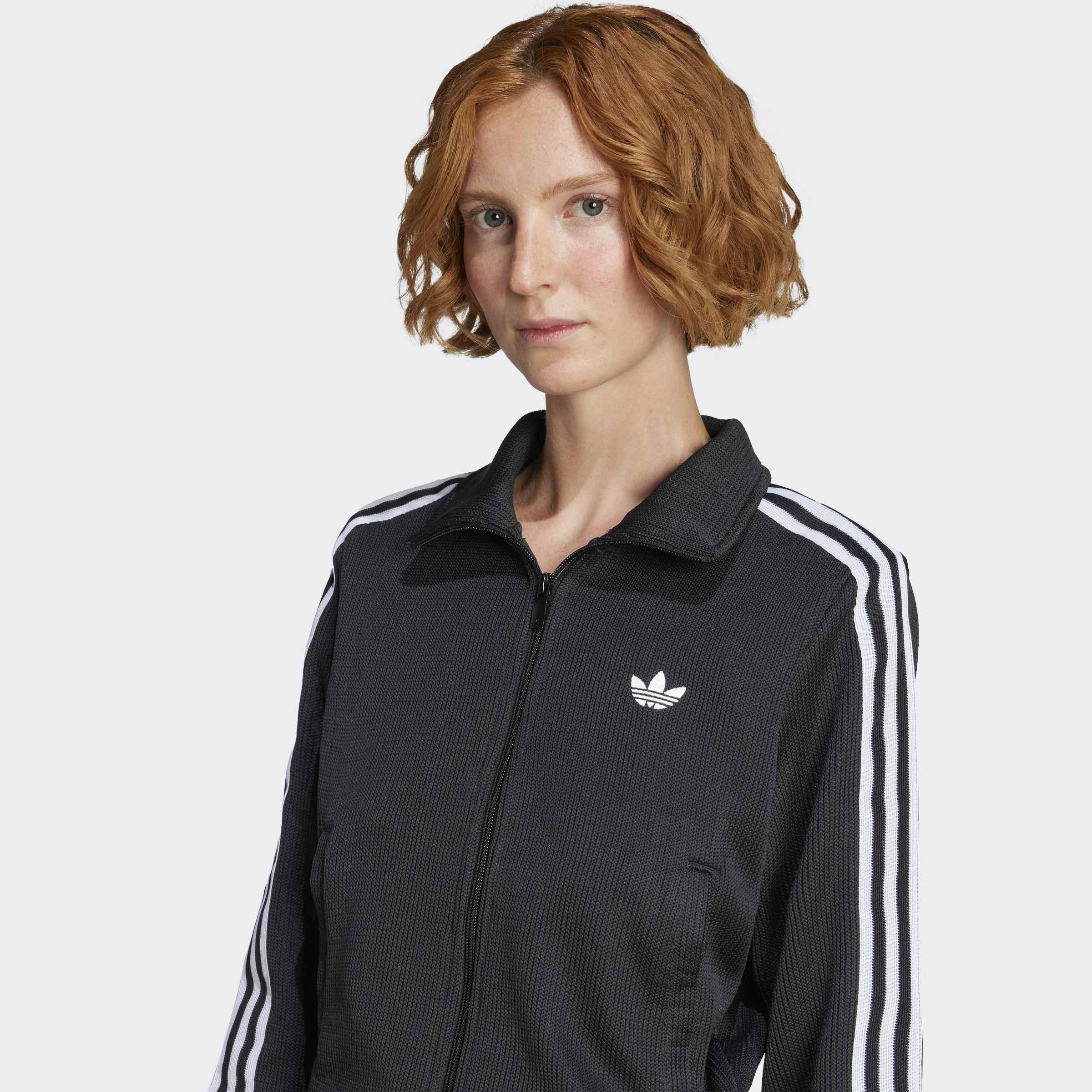 Firebird Adicolor Knit Track Top, Black, A901_ONE, large image number 3