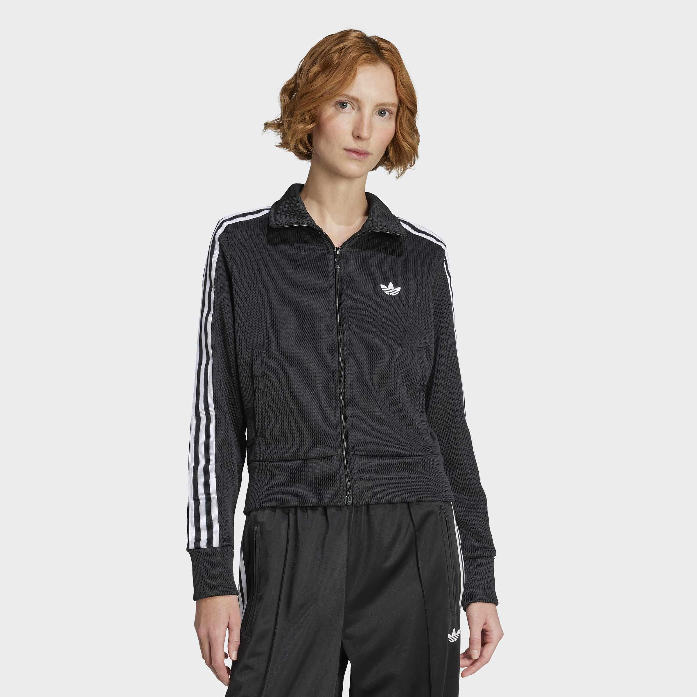 Firebird Adicolor Knit Track Top, Black, A901_ONE, large image number 4