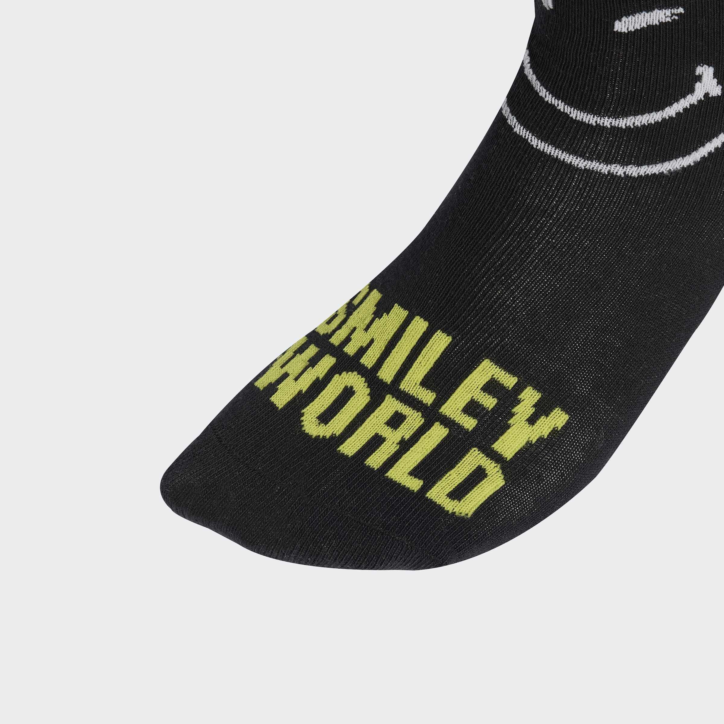 Kids Unisex Adidas Smiley Socks - 3 Pairs, Multicolour