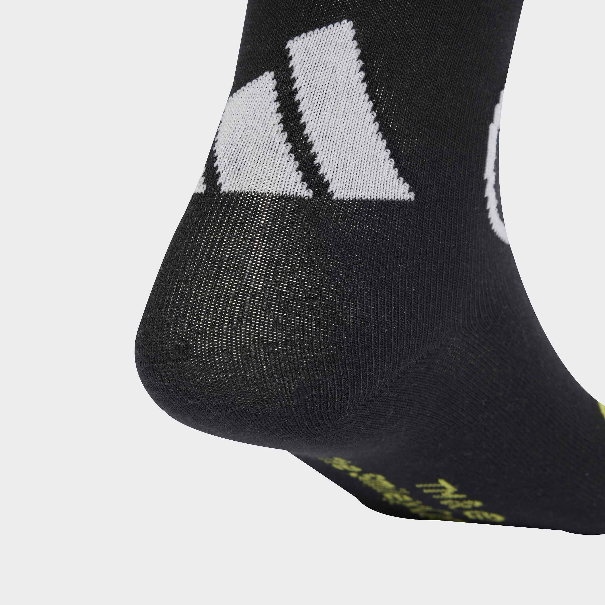 Kids Unisex Adidas Smiley Socks - 3 Pairs, Multicolour, A901_ONE, large image number 2