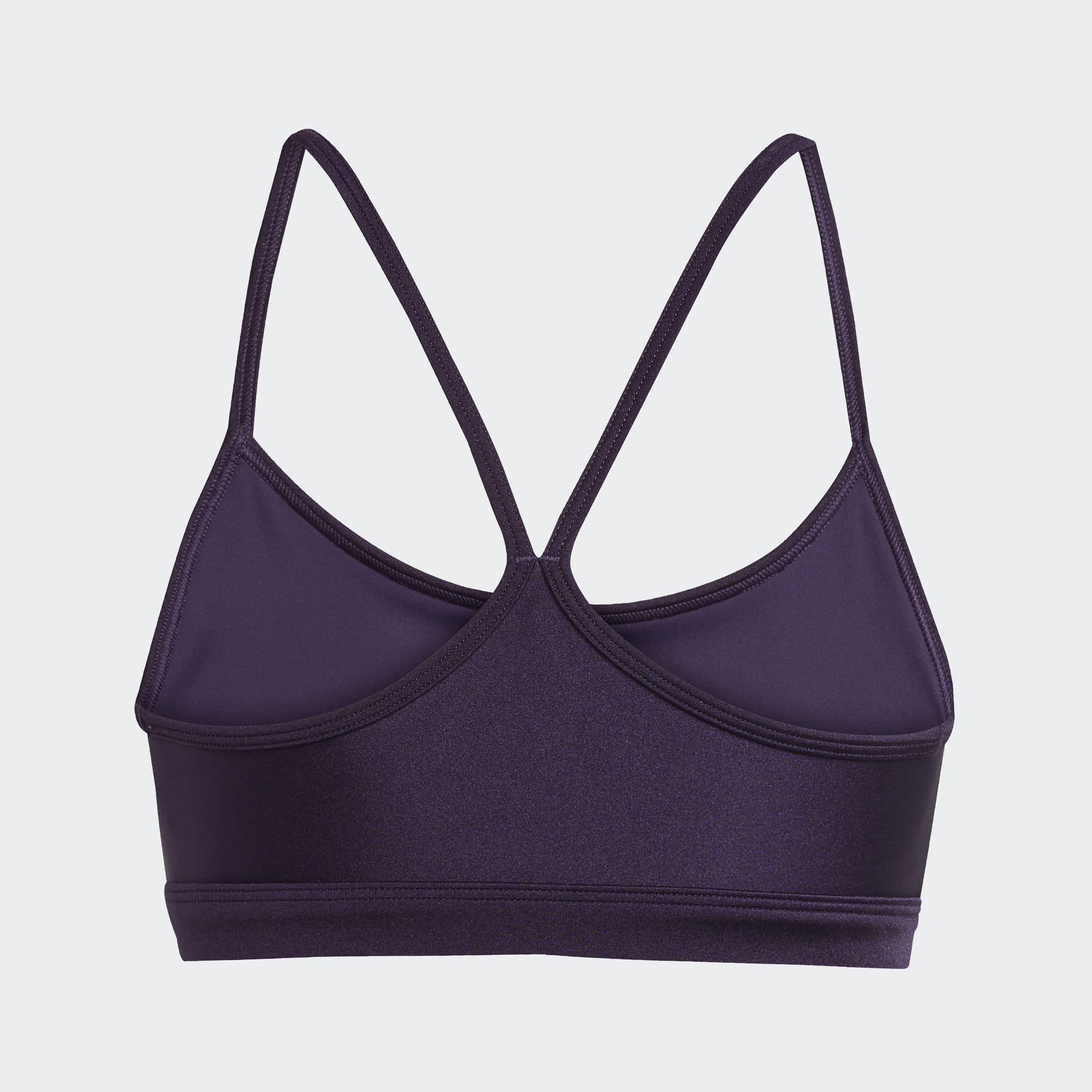 Aeroreact Training Light-Support Shiny Bra, Purple, A901_ONE, large image number 2