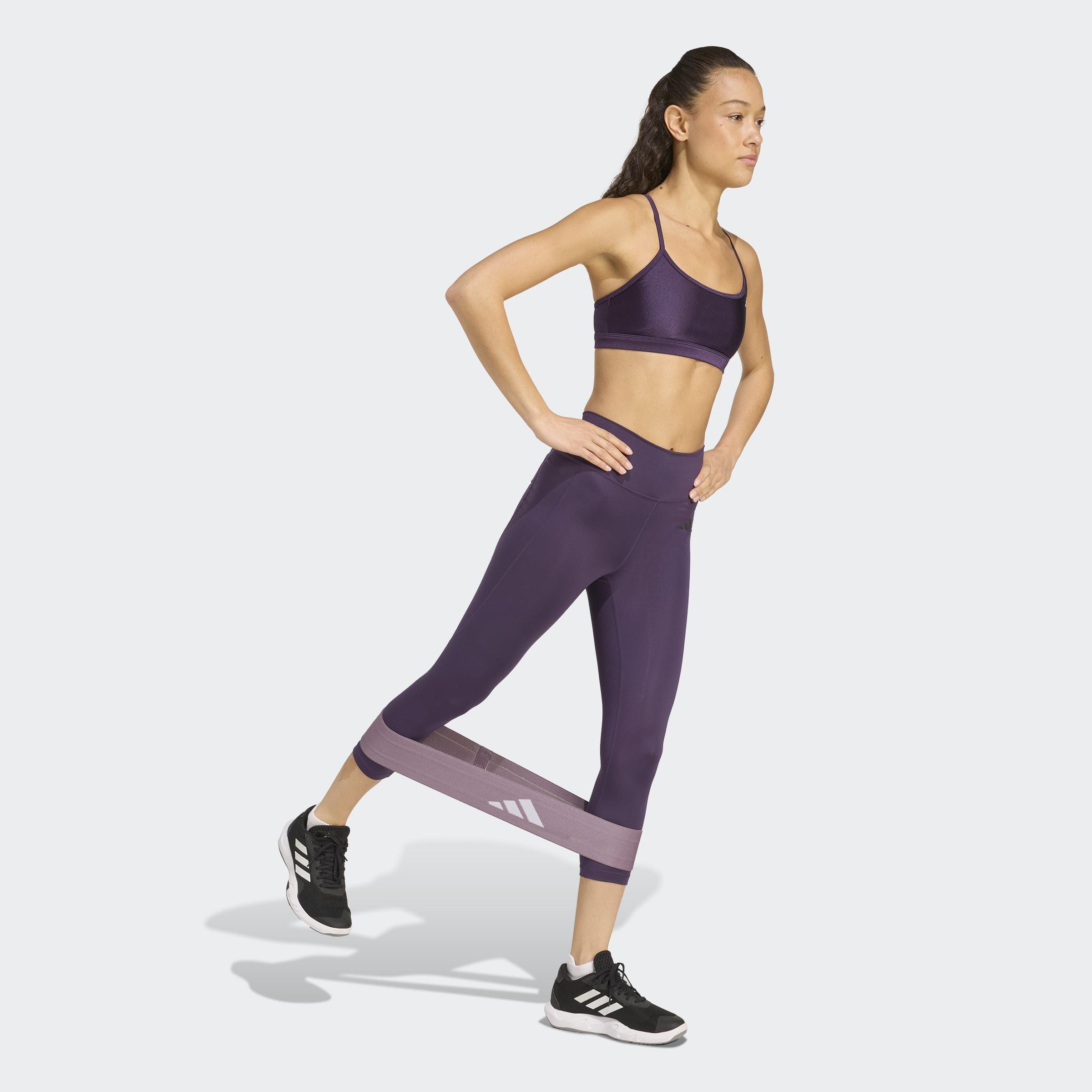 Aeroreact Training Light-Support Shiny Bra, Purple, A901_ONE, large image number 5
