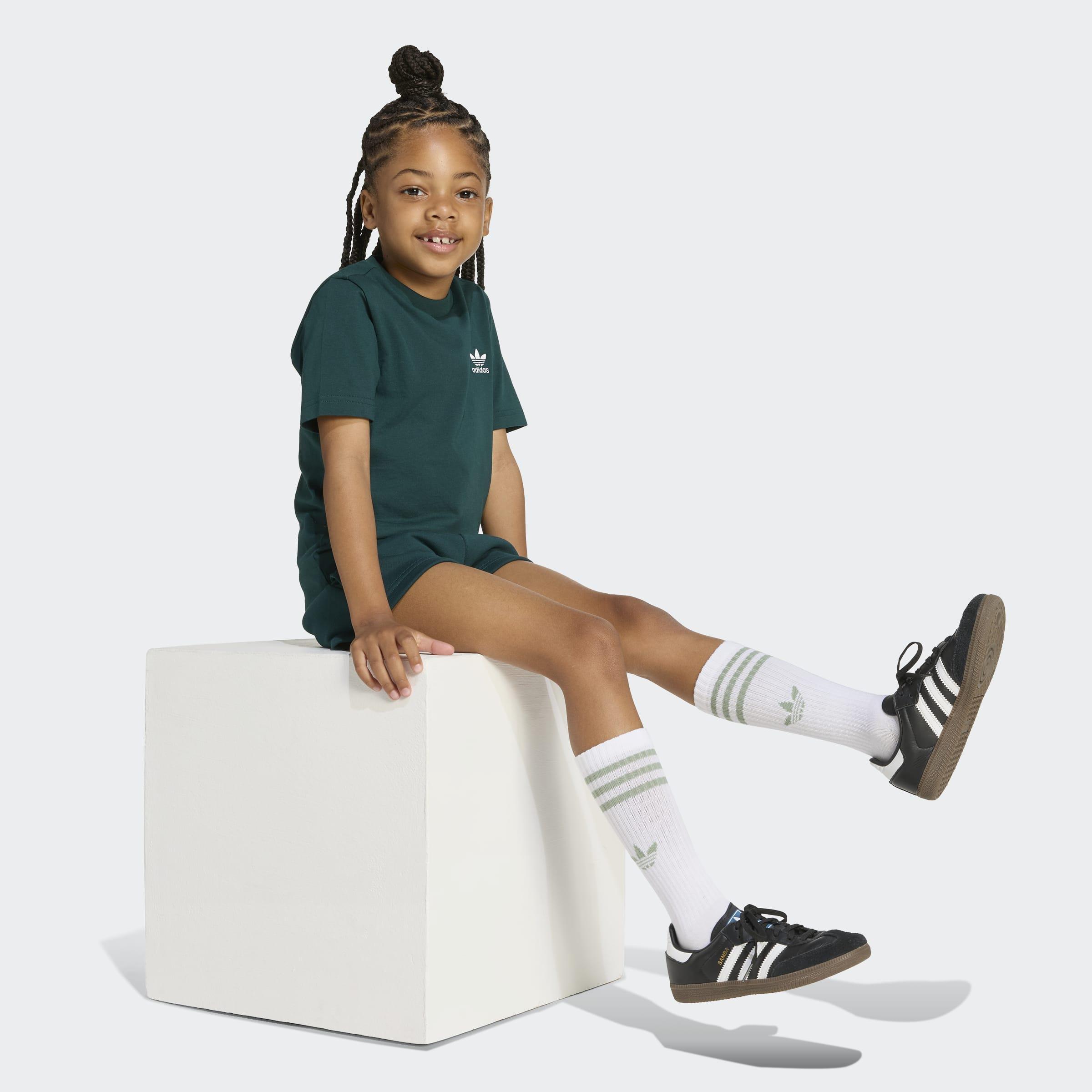 Kids Unisex Shorts And Tee Set, Green, A901_ONE, large image number 4