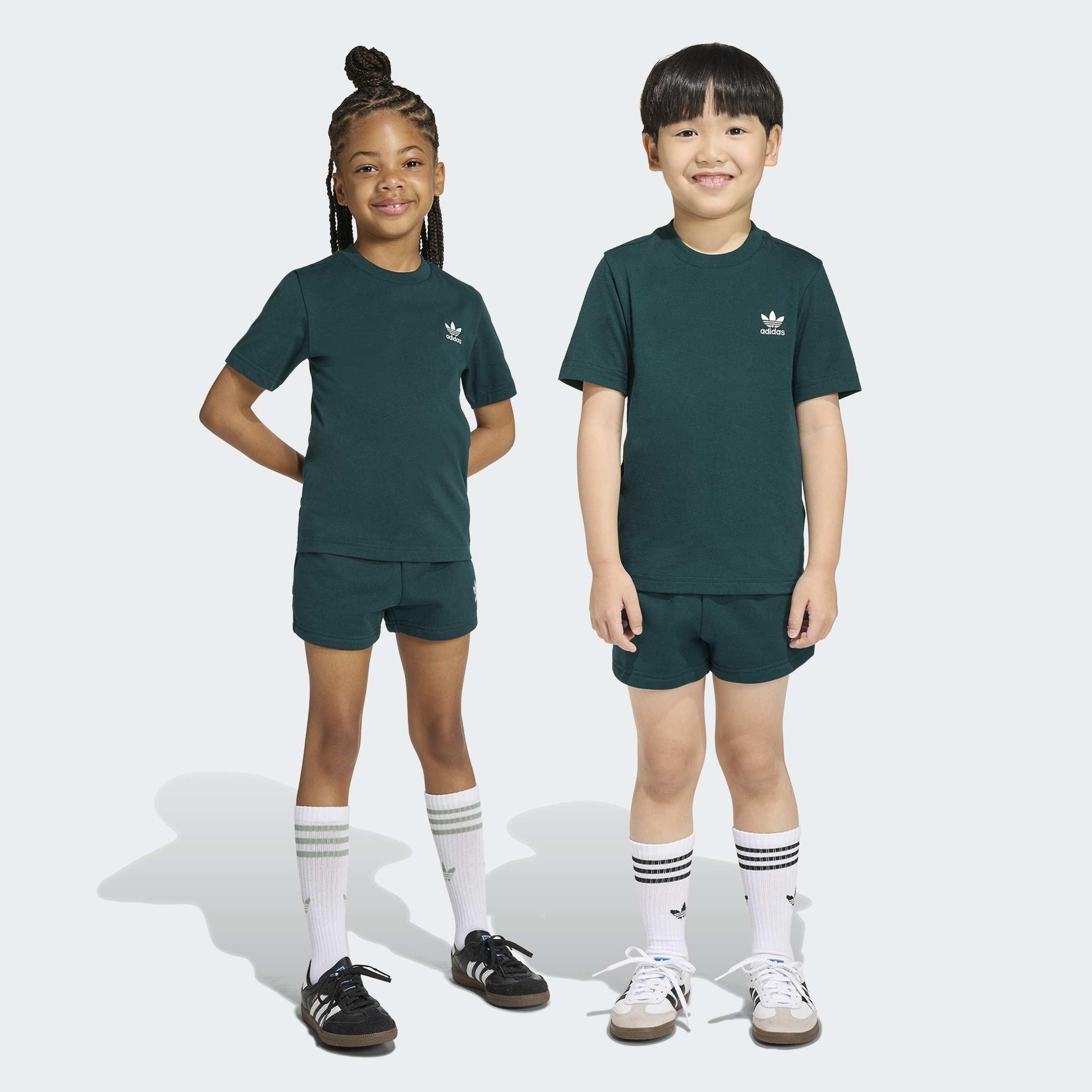Kids Unisex Shorts And Tee Set, Green, A901_ONE, large image number 7