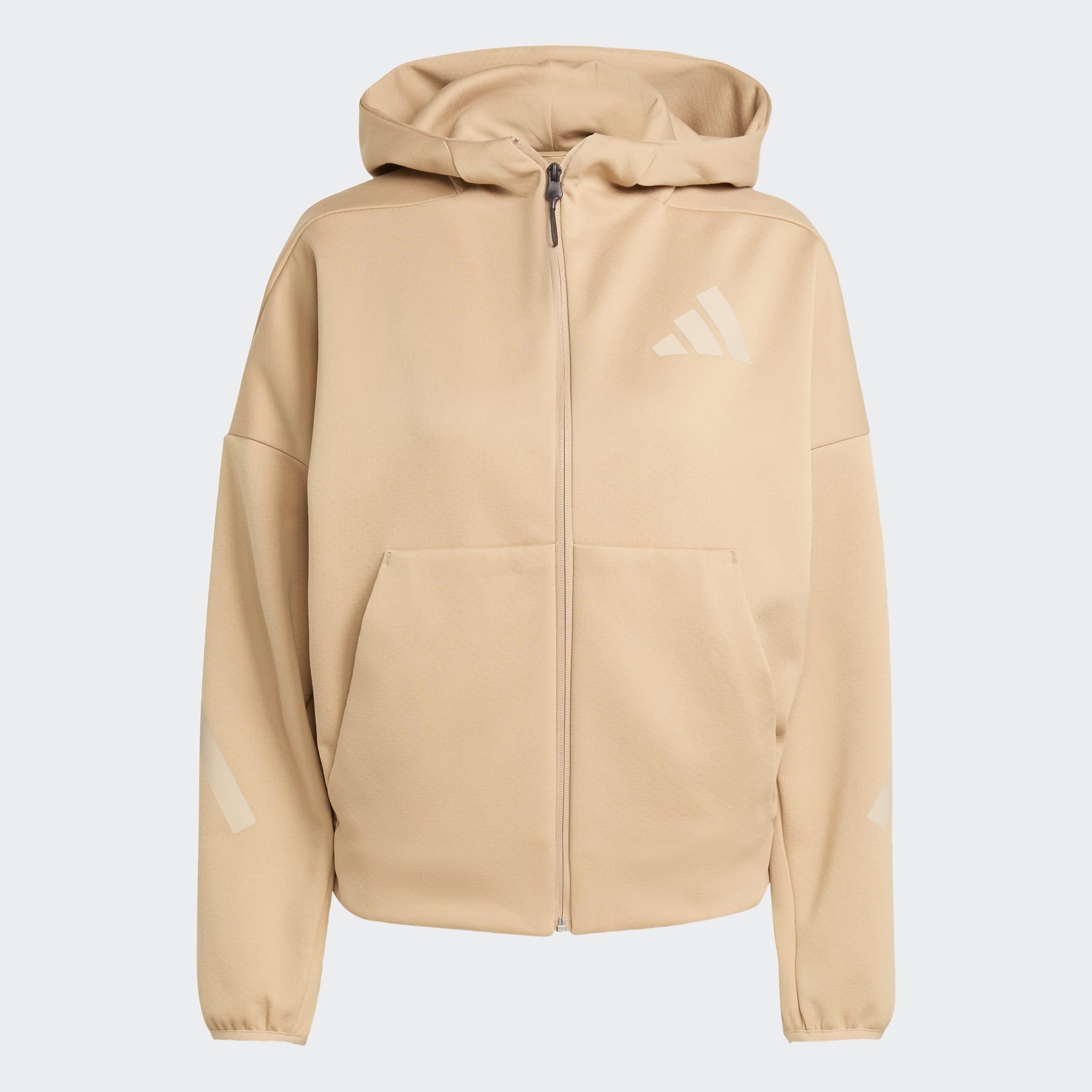 Adidas Z.N.E. Full-Zip Hoodie, Brown, A901_ONE, large image number 0