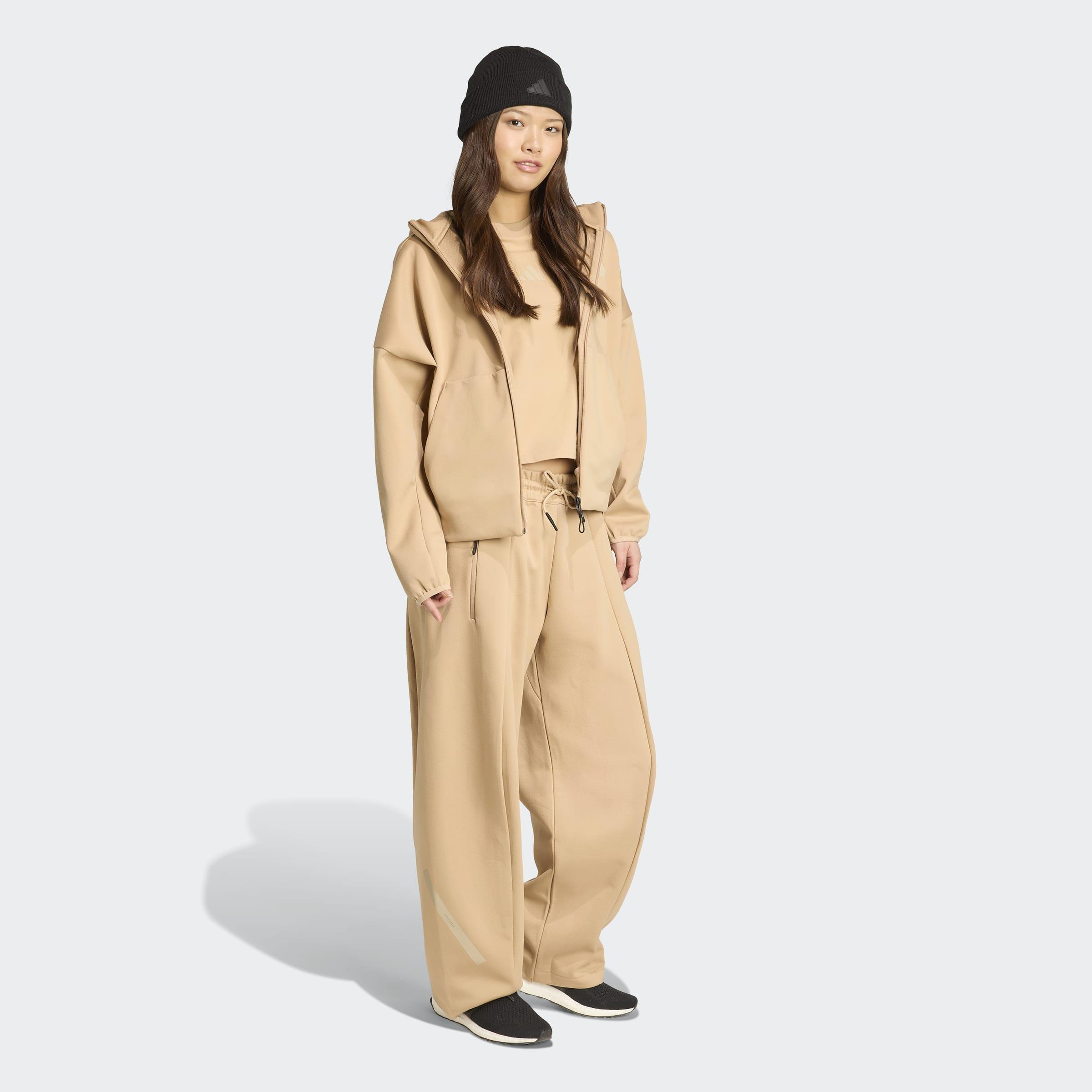 Adidas Z.N.E. Full-Zip Hoodie, Brown, A901_ONE, large image number 4