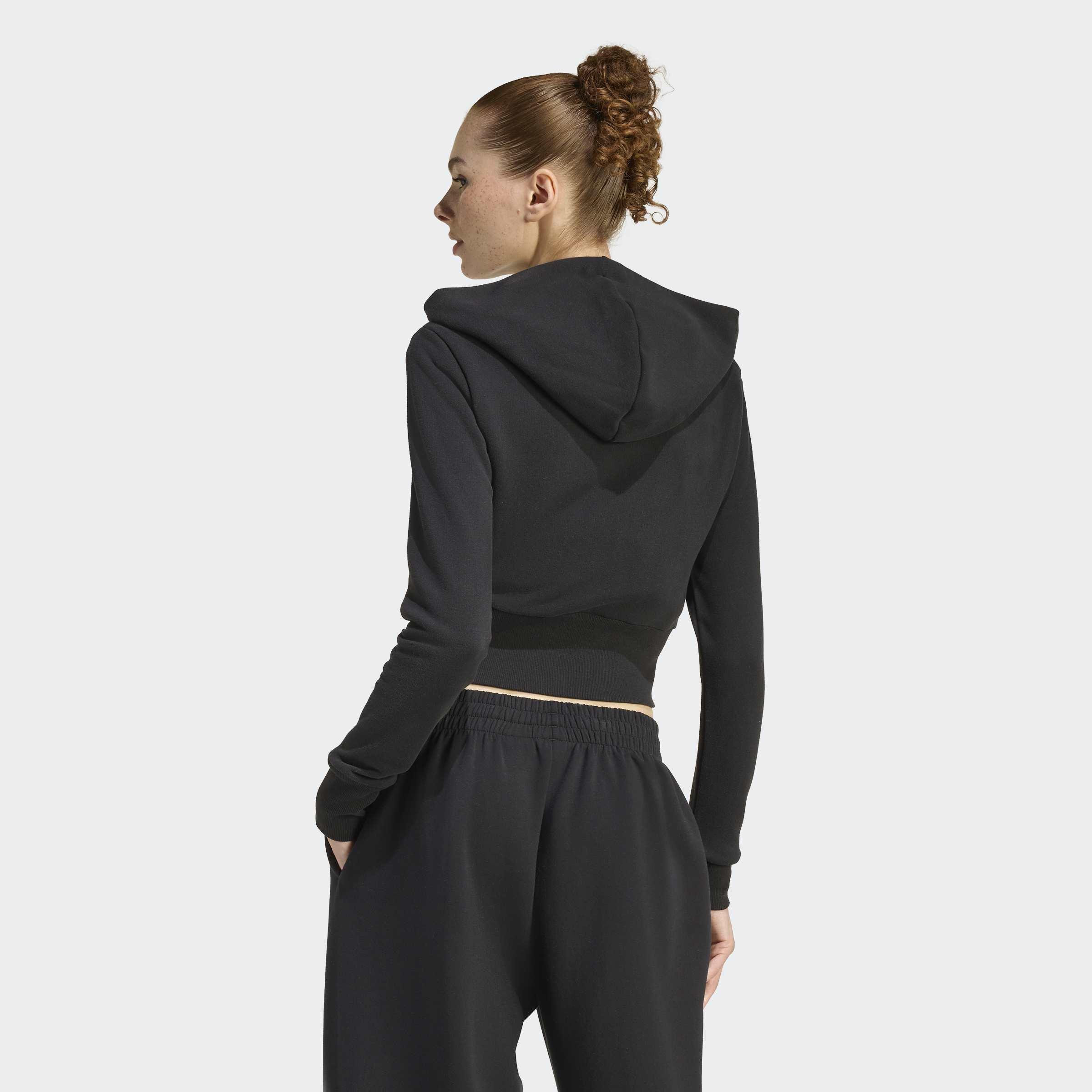 Seasonal Essentials French Terry Full-Zip Track Top, Black