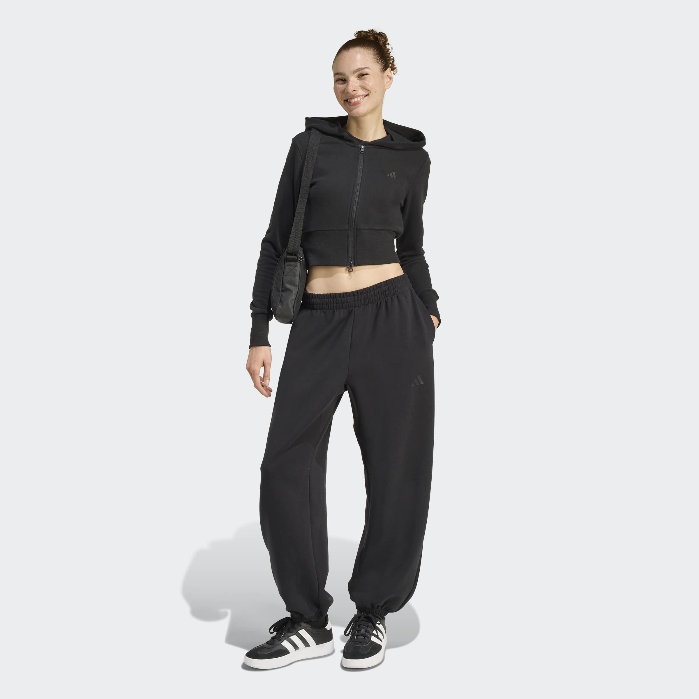 Seasonal Essentials French Terry Full-Zip Track Top, Black, A901_ONE, large image number 4