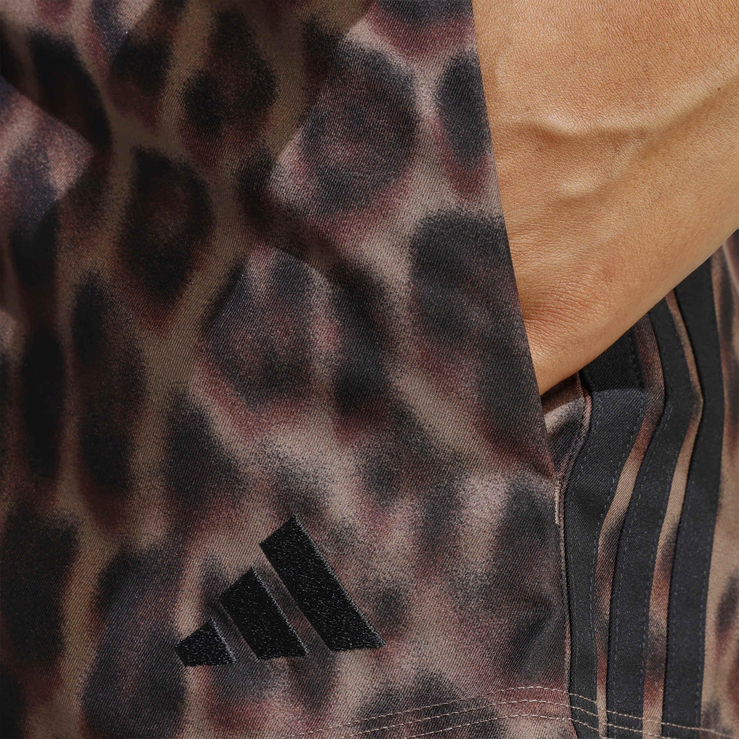 Seasonal Essentials Leopard Print Woven Shorts with 3-Stripes, Multicolour, A901_ONE, large image number 2