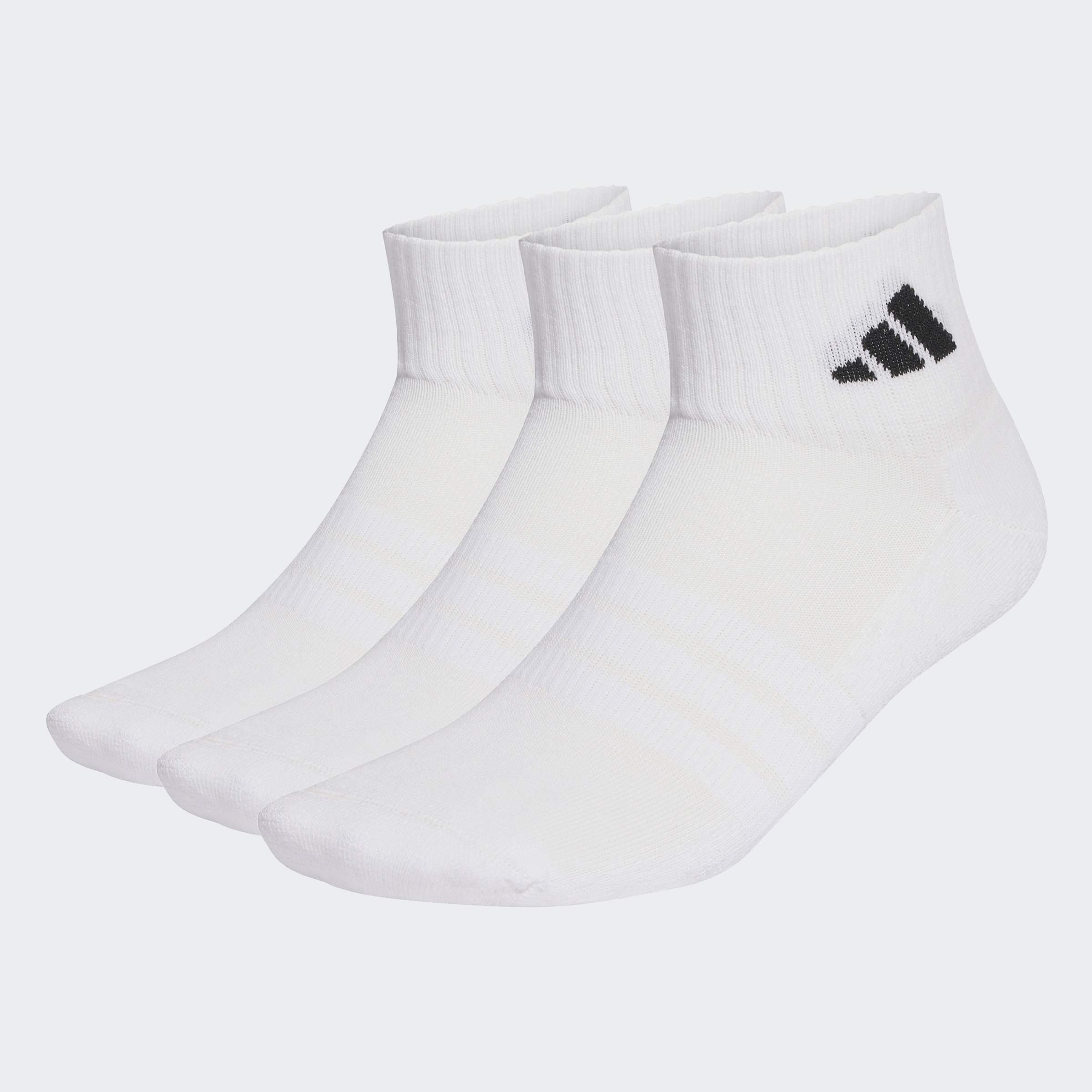 Unisex Cushioned Sportswear Ankle Socks - 3 Pair Pack, White, A901_ONE, medium