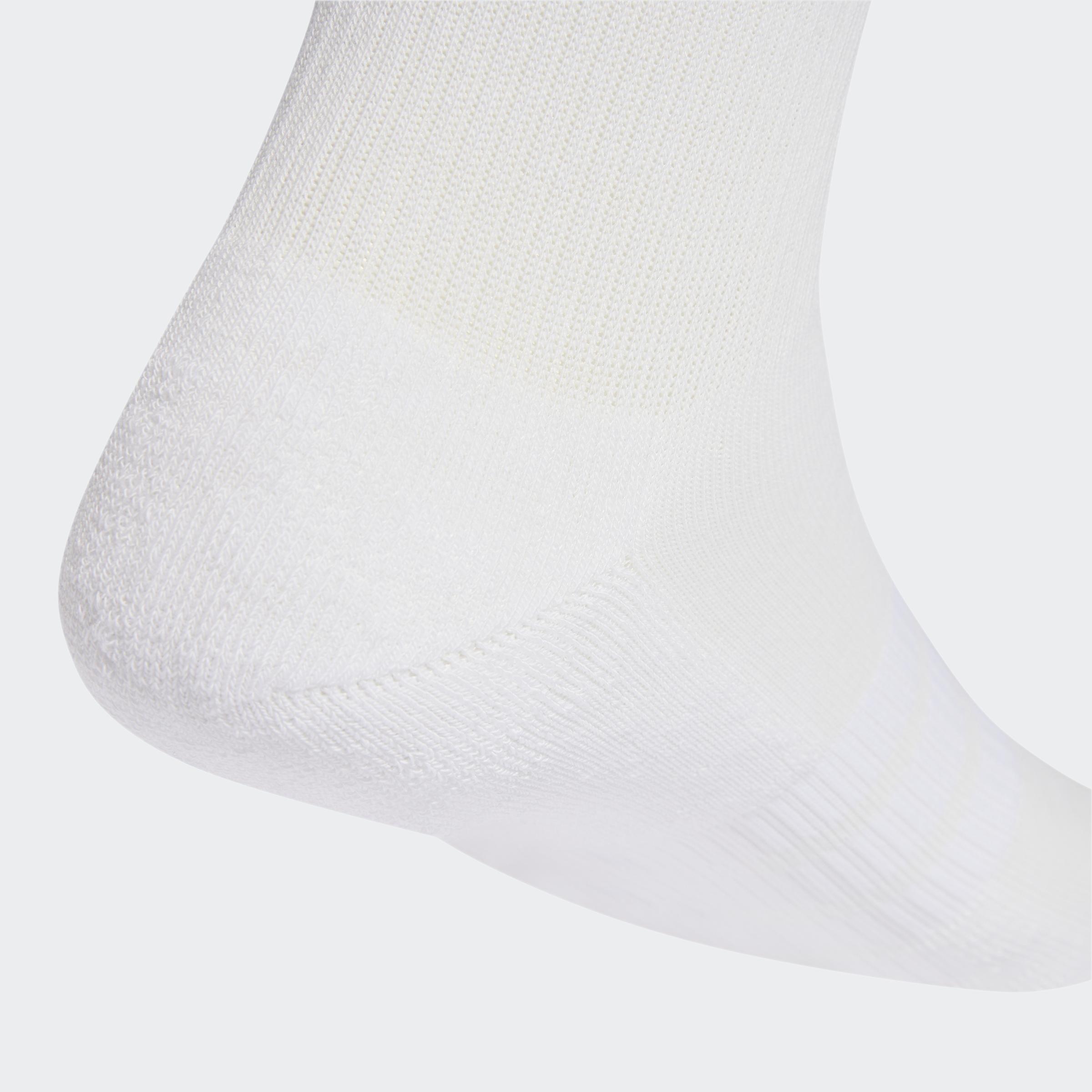 Unisex Cushioned Sportswear Crew Socks - 3 Pair Pack, White